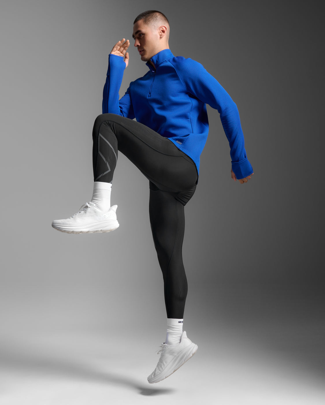 M Ignition Hyper-Haptic 1/4 Zip 男士 保暖防護1/4拉鍊長袖機能上衣 | 藍