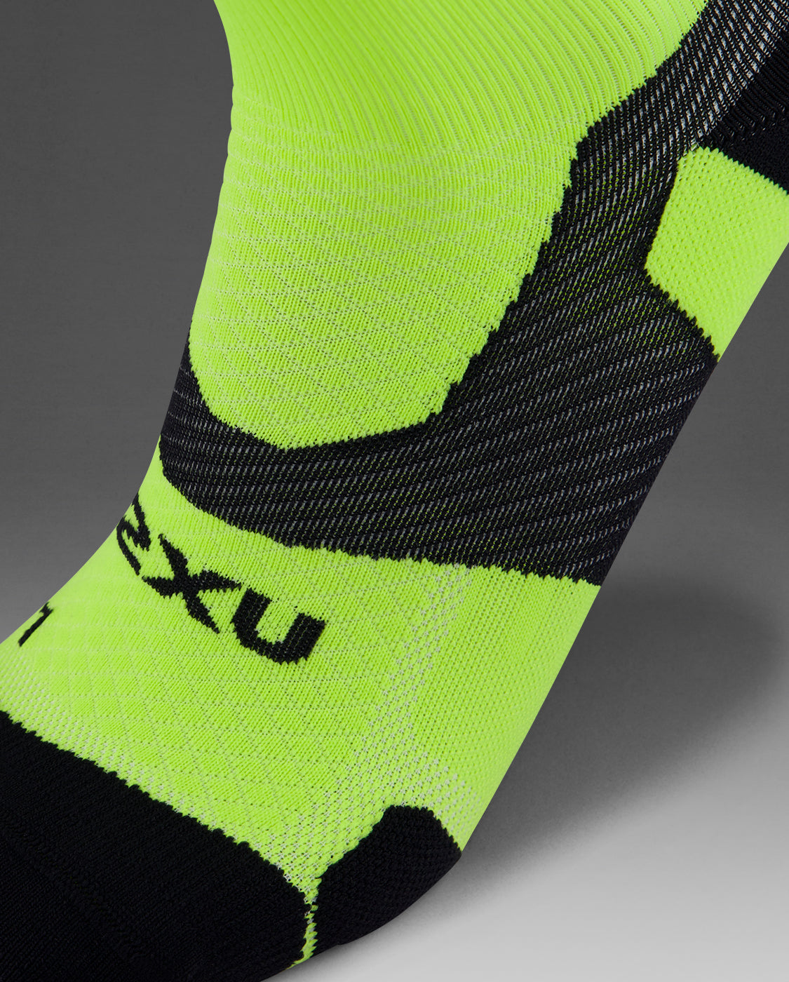 U Vectr Light Cushion Crew Socks 中性 輕量穩定緩震足弓機能中筒襪|螢光綠