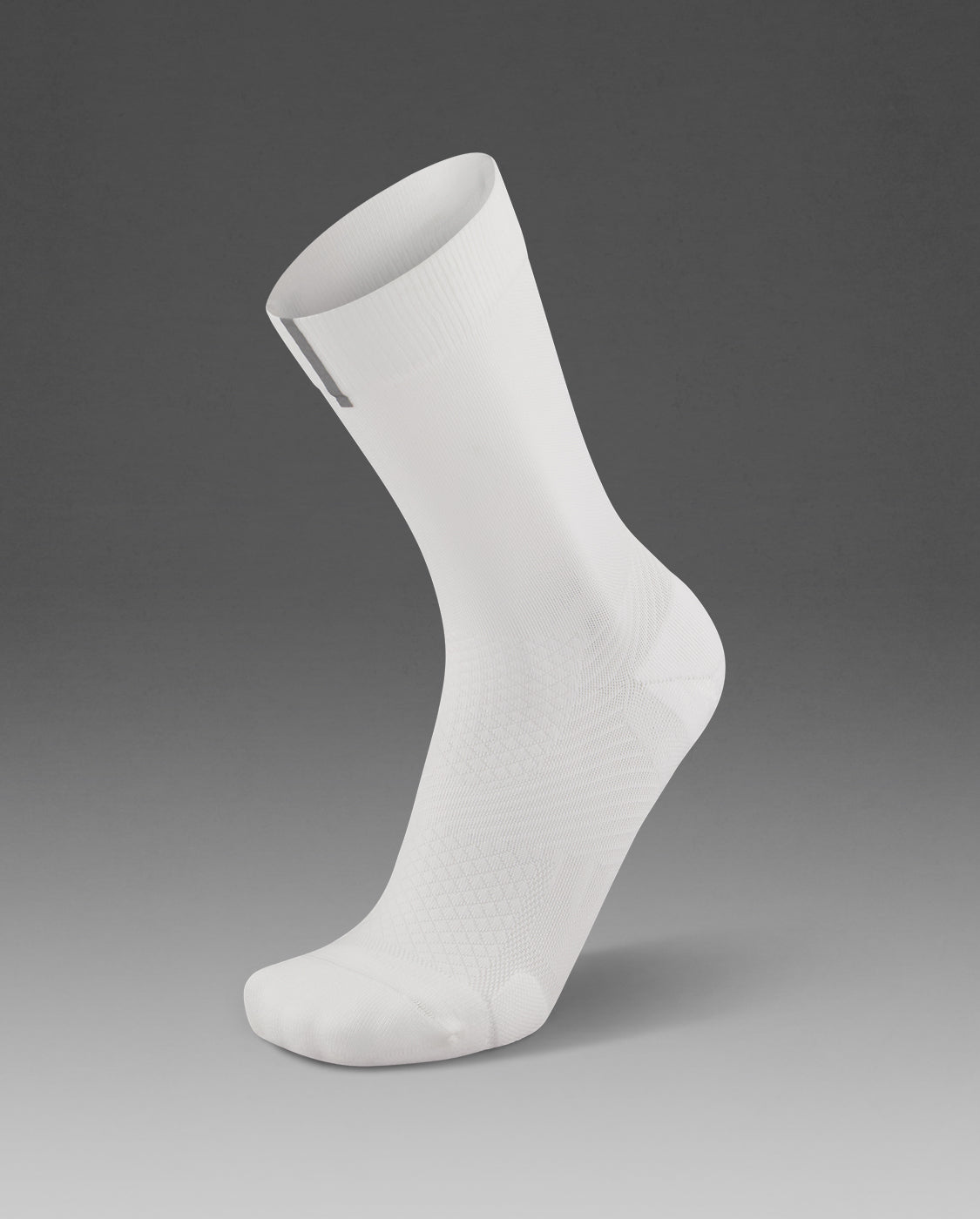 U Vectr Reflective Crew Socks 中性 反光穩定緩震足弓機能運動中筒襪|白