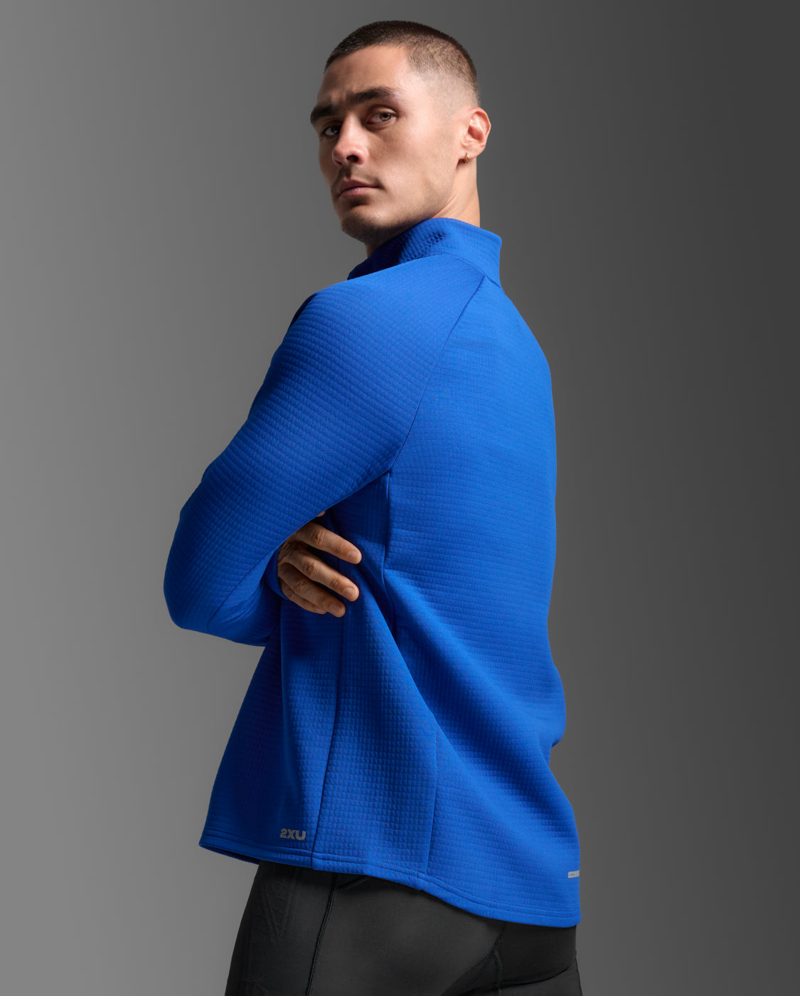 M Ignition Hyper-Haptic 1/4 Zip 男士 保暖防護1/4拉鍊長袖機能上衣 | 藍