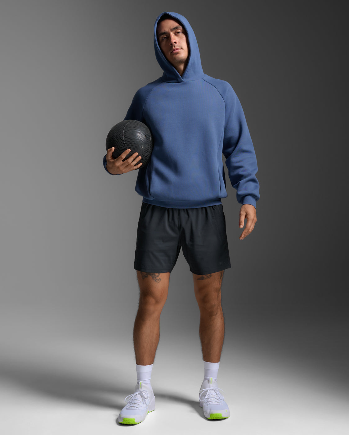M Motion Smooth Spacer Hoodie 男士 挑戰者輕盈速乾排汗保暖連帽上衣|藍