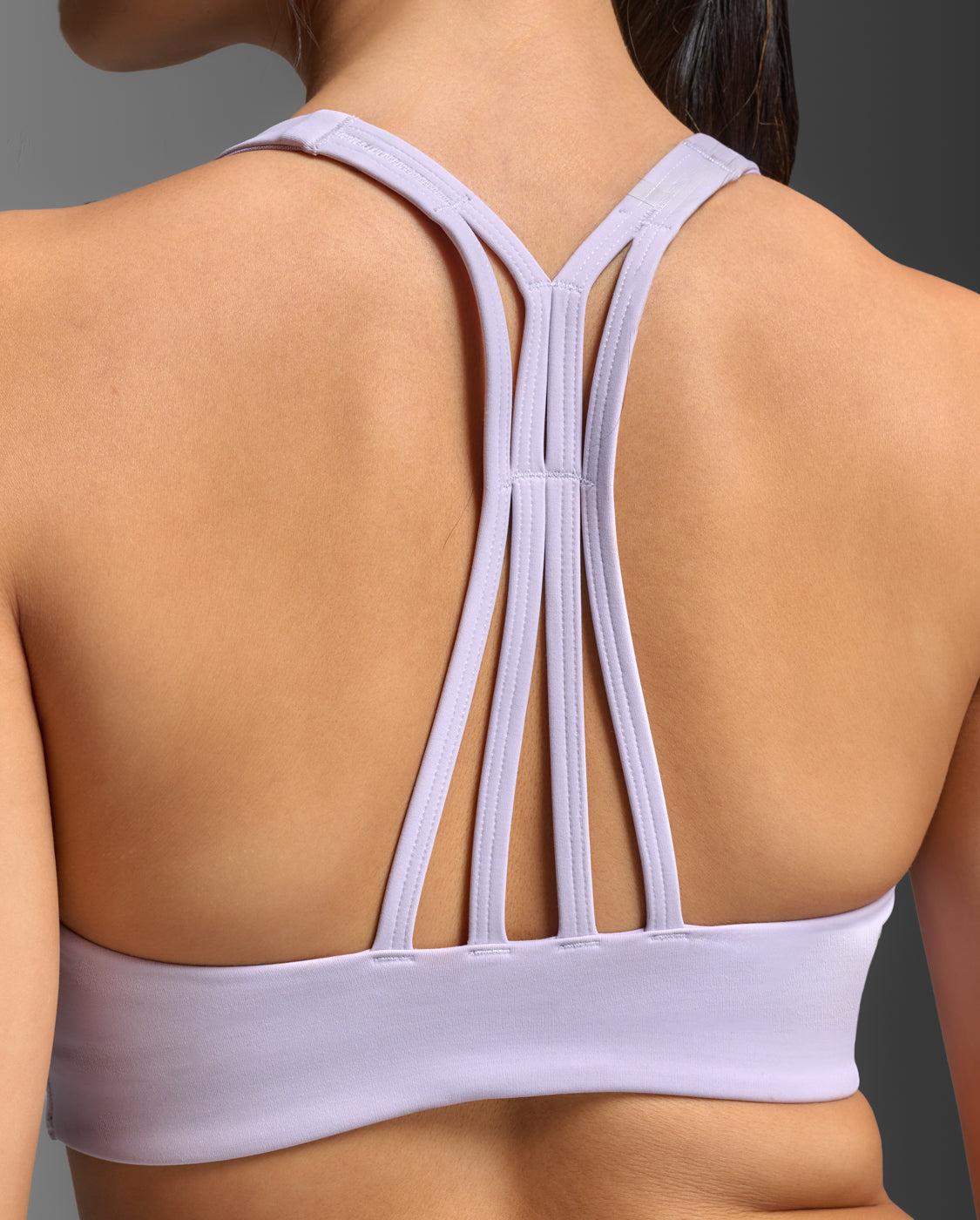 W Form Strappy Low Impact Bra 女士 吸濕排汗細肩帶低度支撐U型運動內衣|淺紫