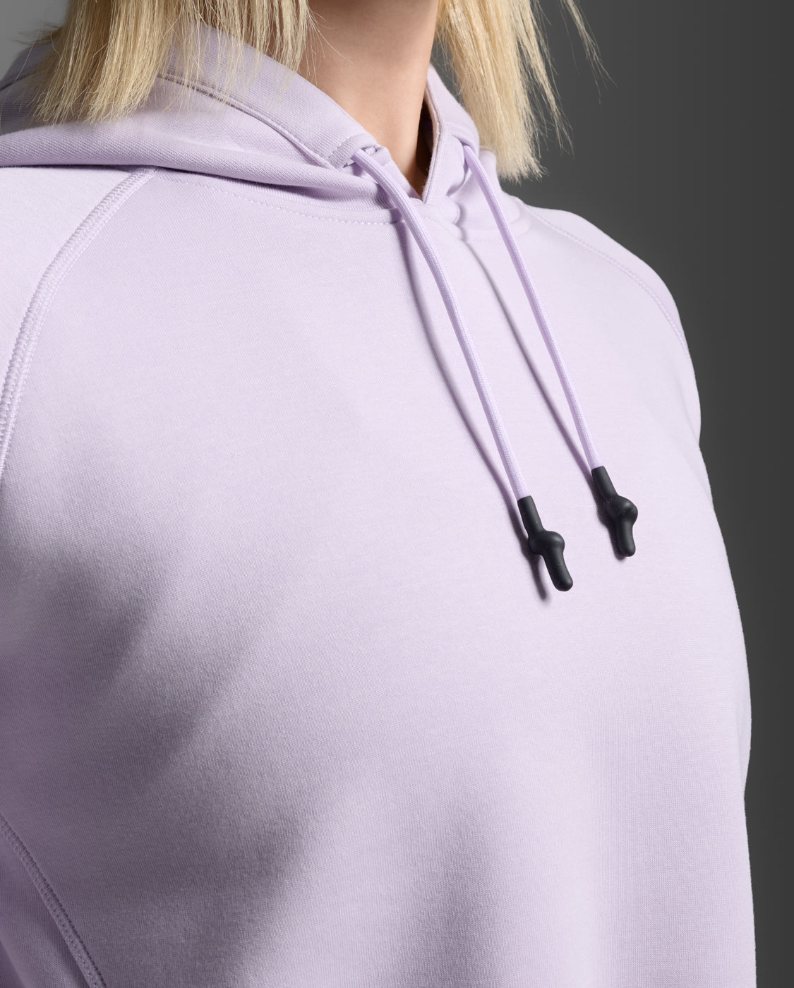 W Form Smooth Spacer Crop Hoodie 女士 舒適輕柔保暖短版機能連帽上衣|淺紫