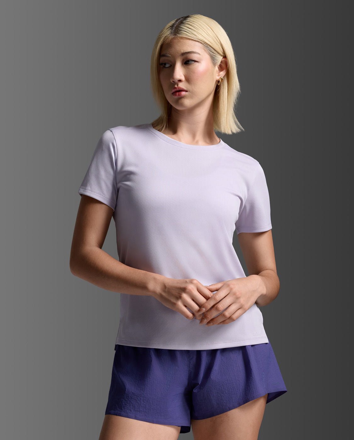 W Aero Tee 女士 暢跑吸濕快乾防曬機能運動T恤 | 淺紫