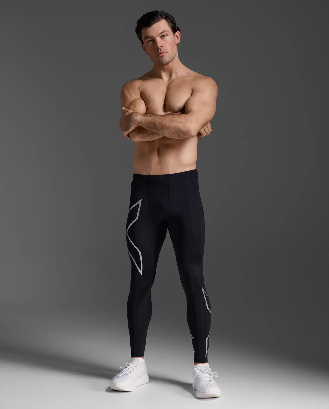 M Core Compression Tights_男士 核心機能全長訓練壓縮褲|黑/銀