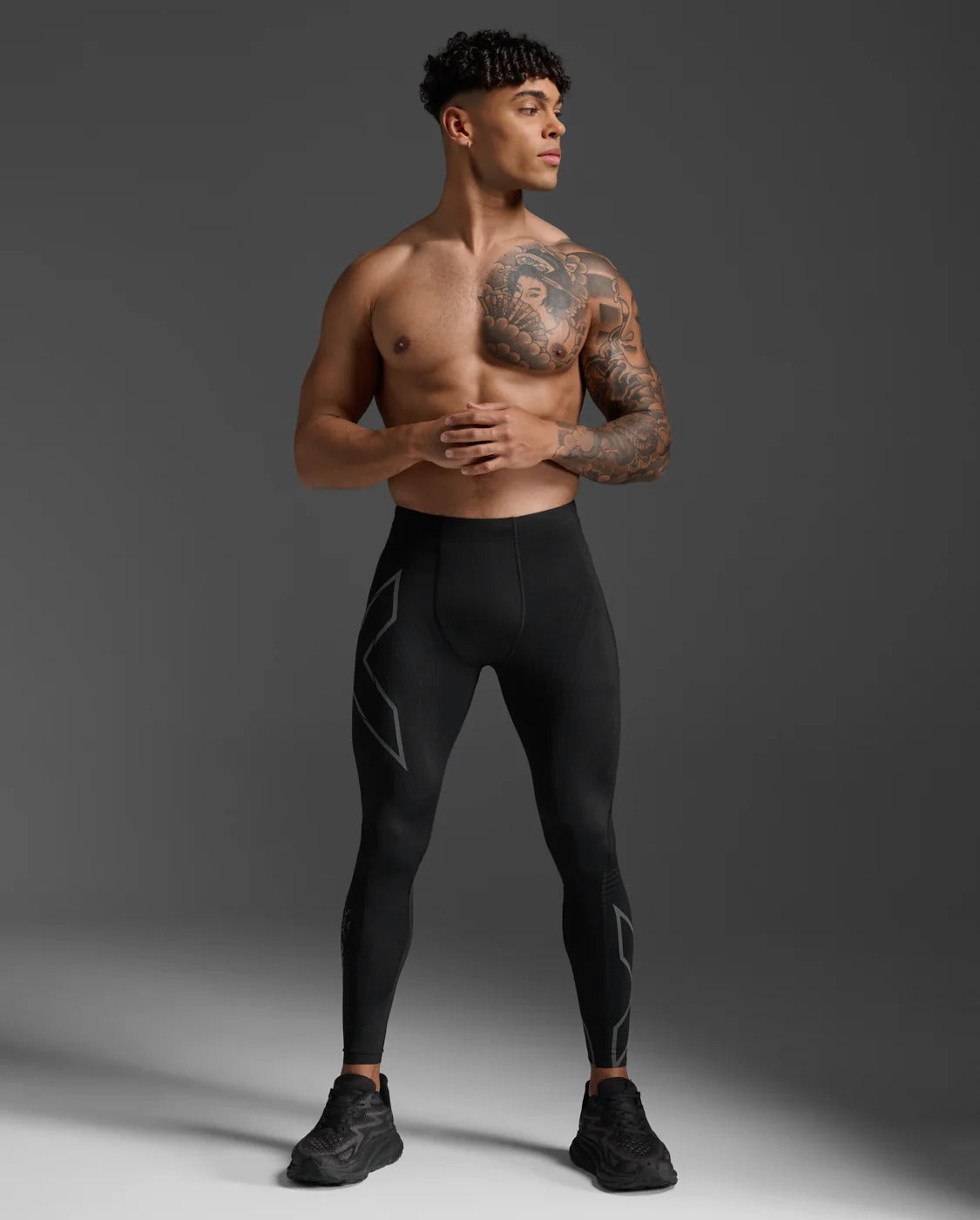 M Light Speed Compression Tights 男士_全長手機口袋輕盈奔馳壓縮褲 | 黑