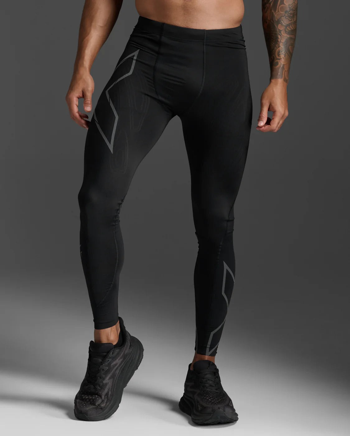 M Light Speed Compression Tights 男士_全長手機口袋輕盈奔馳壓縮褲 | 黑