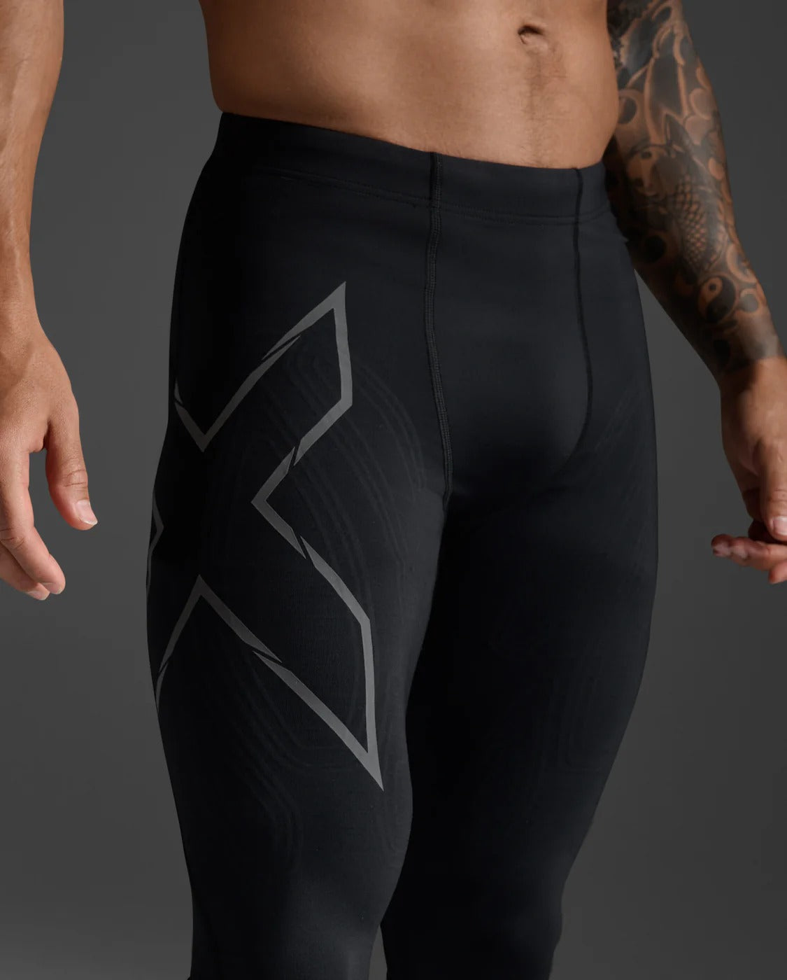 M Light Speed Compression Tights 男士_全長手機口袋輕盈奔馳壓縮褲 | 黑
