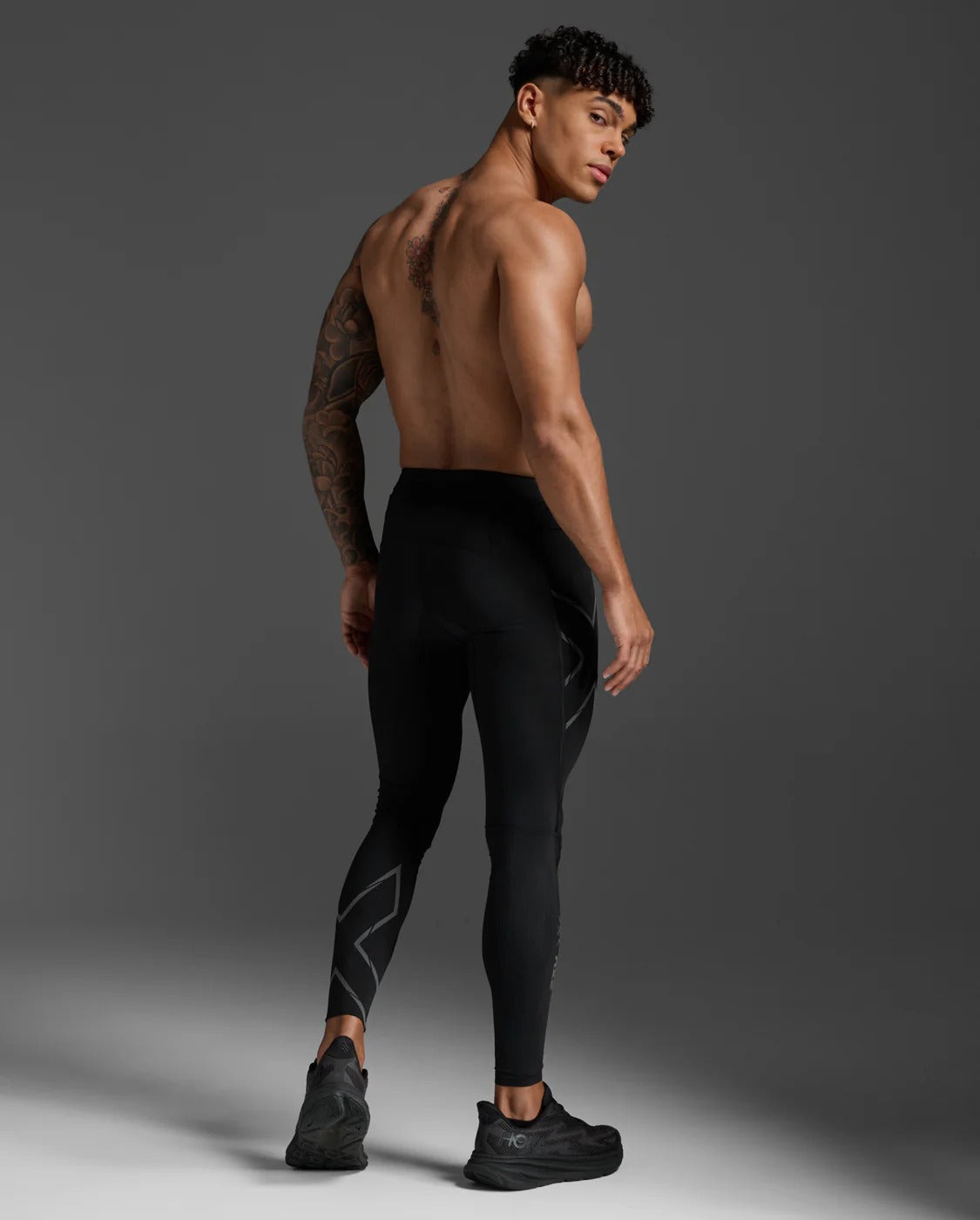 M Light Speed Compression Tights 男士_全長手機口袋輕盈奔馳壓縮褲 | 黑