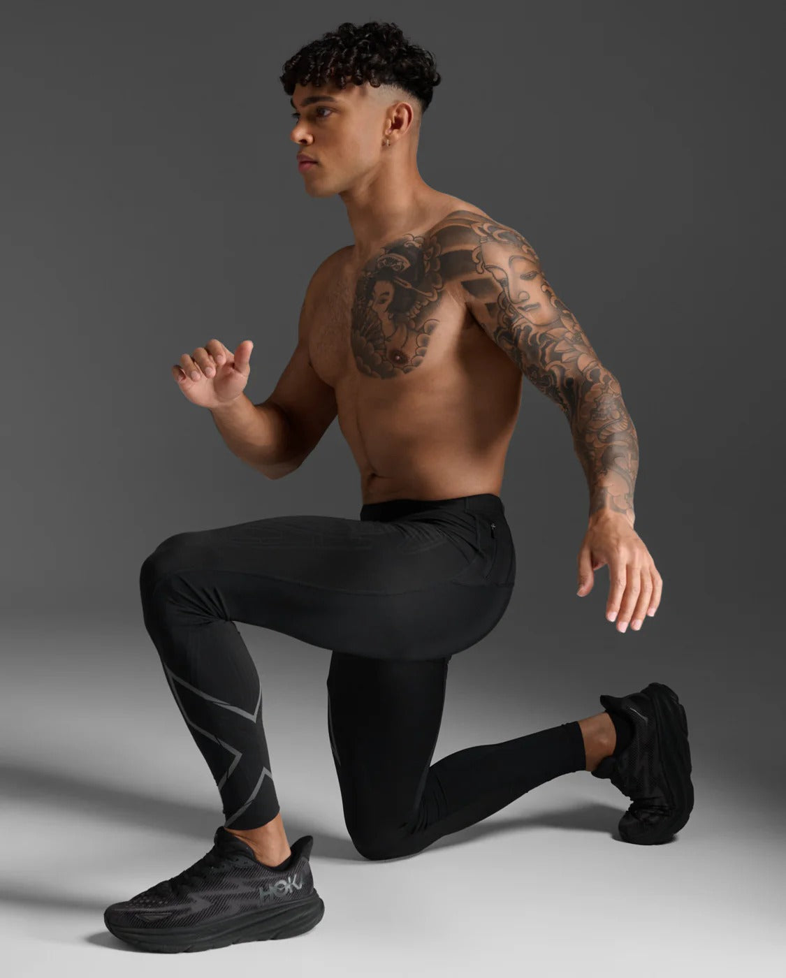 M Light Speed Compression Tights 男士_全長手機口袋輕盈奔馳壓縮褲 | 黑