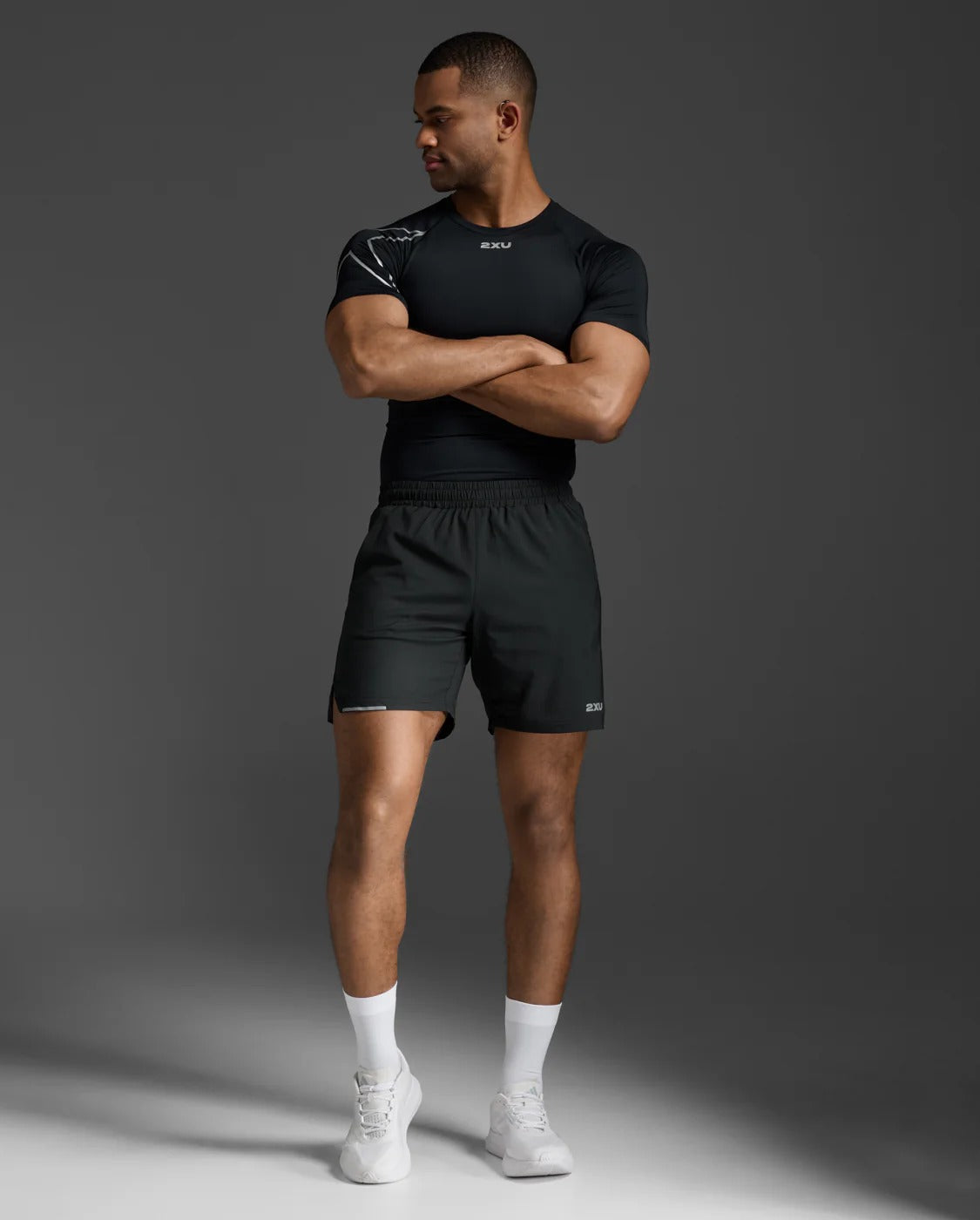 M Core Compression Short Sleeve 男士 核心機能速乾短袖壓縮上衣|黑/銀