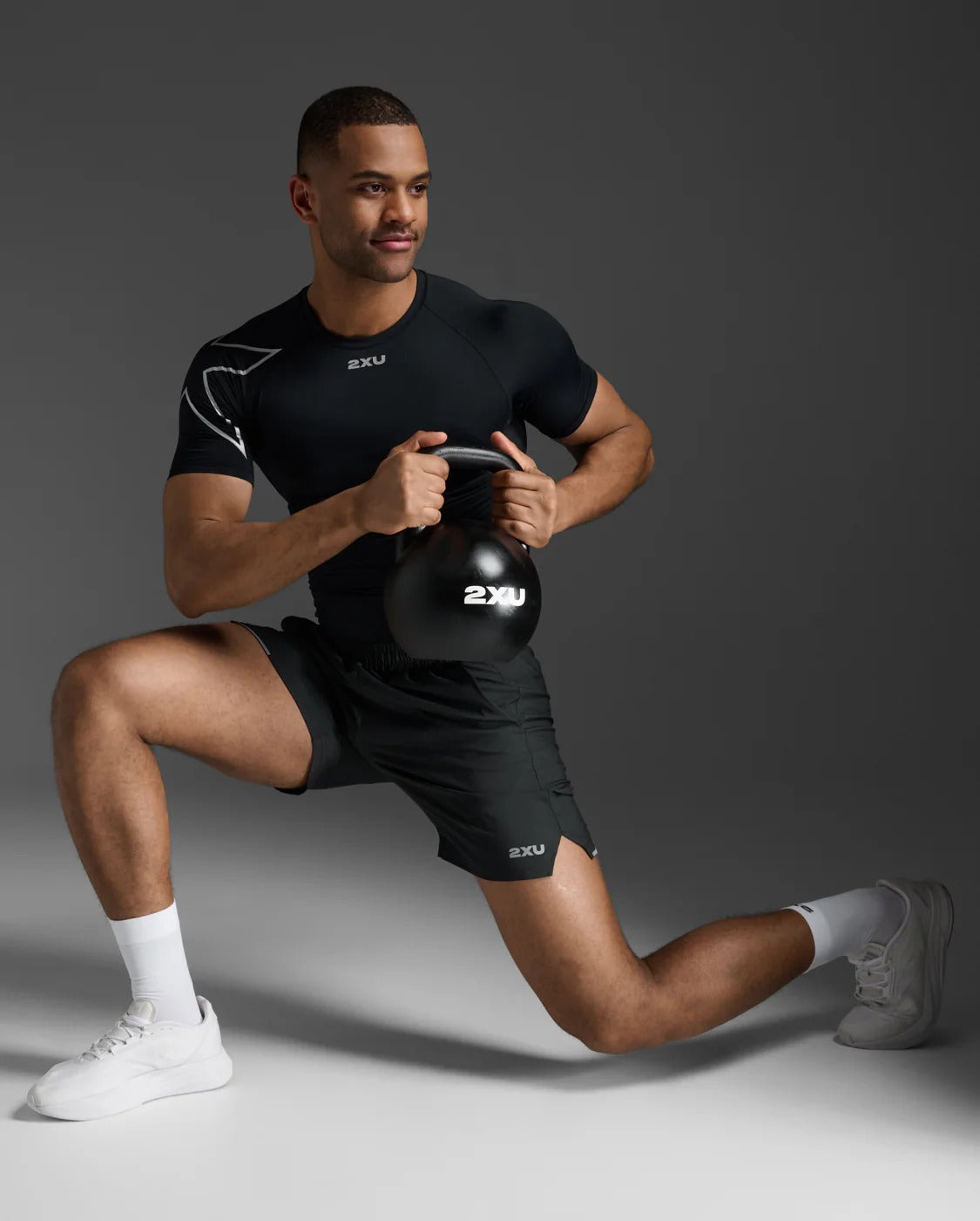 M Core Compression Short Sleeve 男士 核心機能速乾短袖壓縮上衣|黑/銀