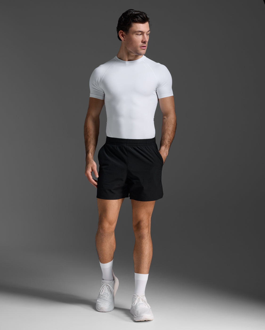 M Core Compression Short Sleeve 男士 核心機能速乾短袖壓縮上衣|白