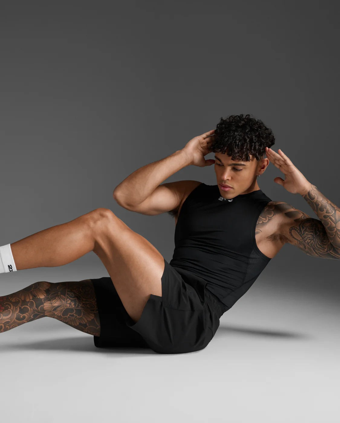 M Core Compression Sleeveless 男士 核心機能速乾無袖壓縮上衣|黑