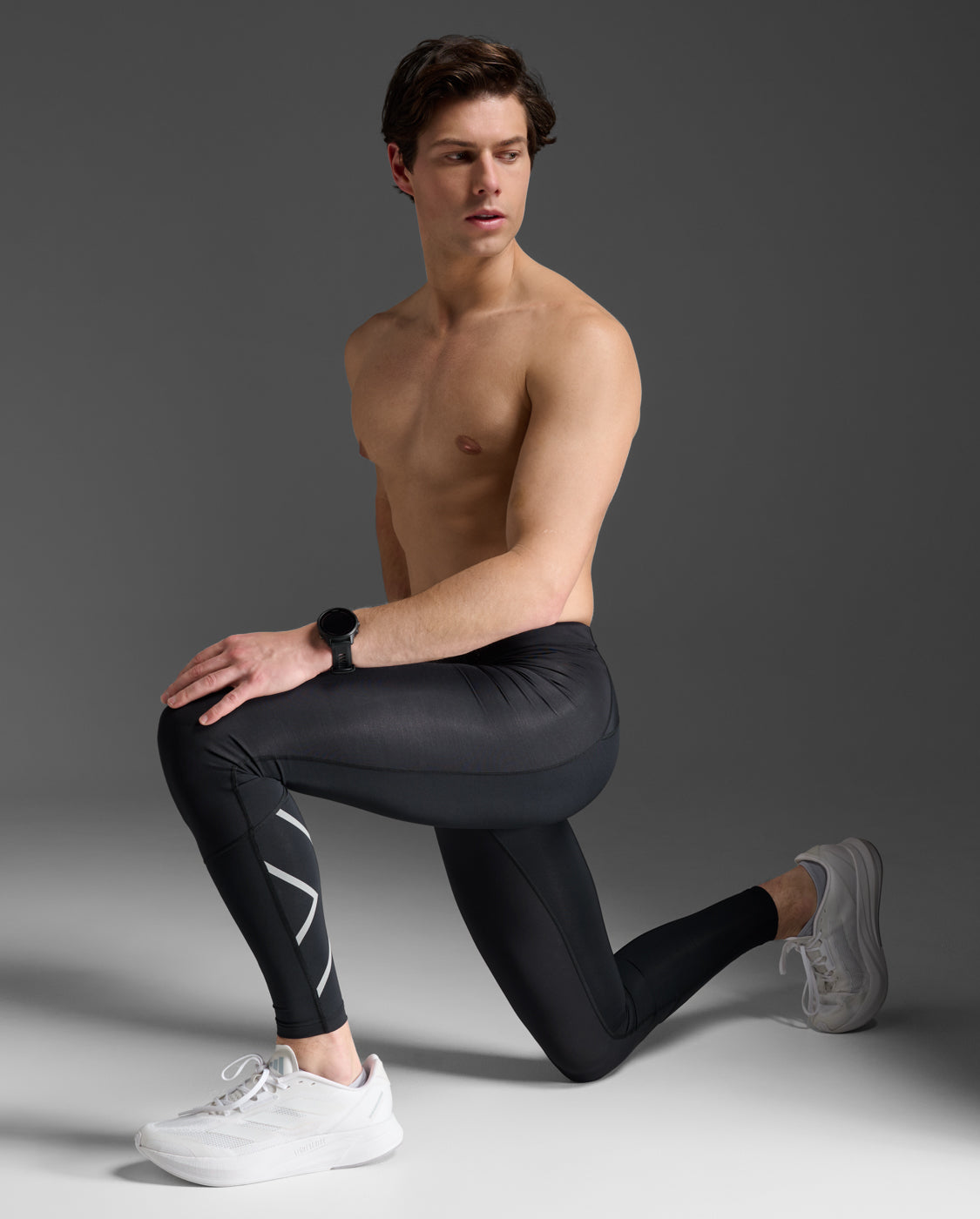 Aero Compression Tights 男士 全長暢跑壓縮褲|黑