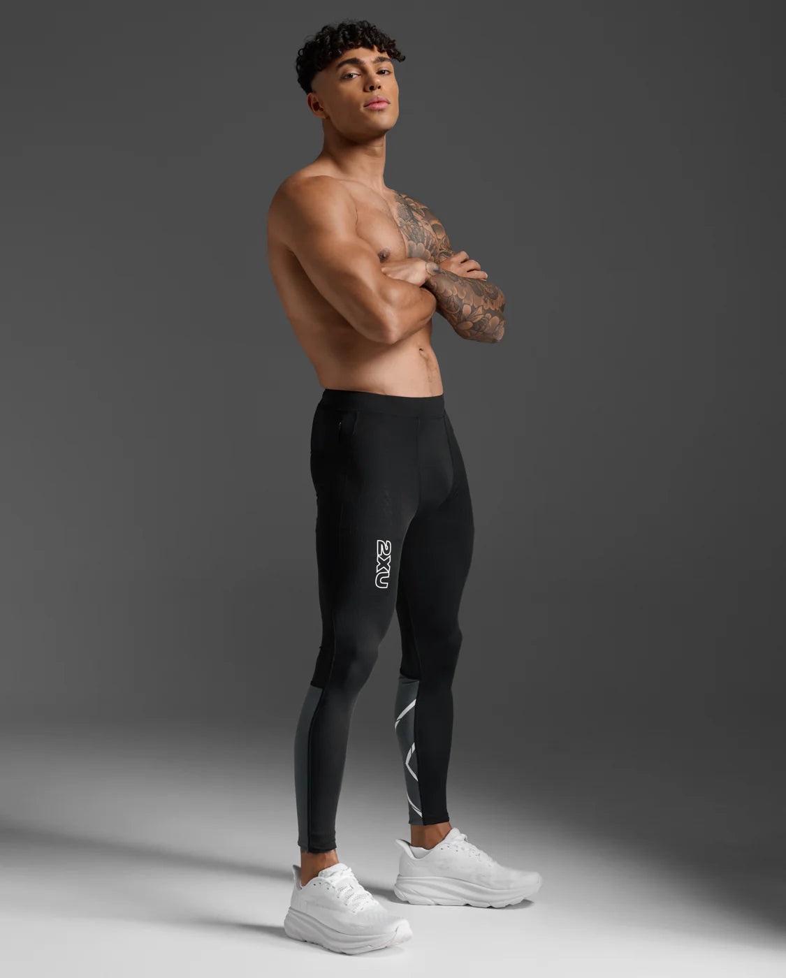 M Light Speed React Compression Tights 男士_全長手機口袋輕盈奔馳MCS進階壓縮褲|黑