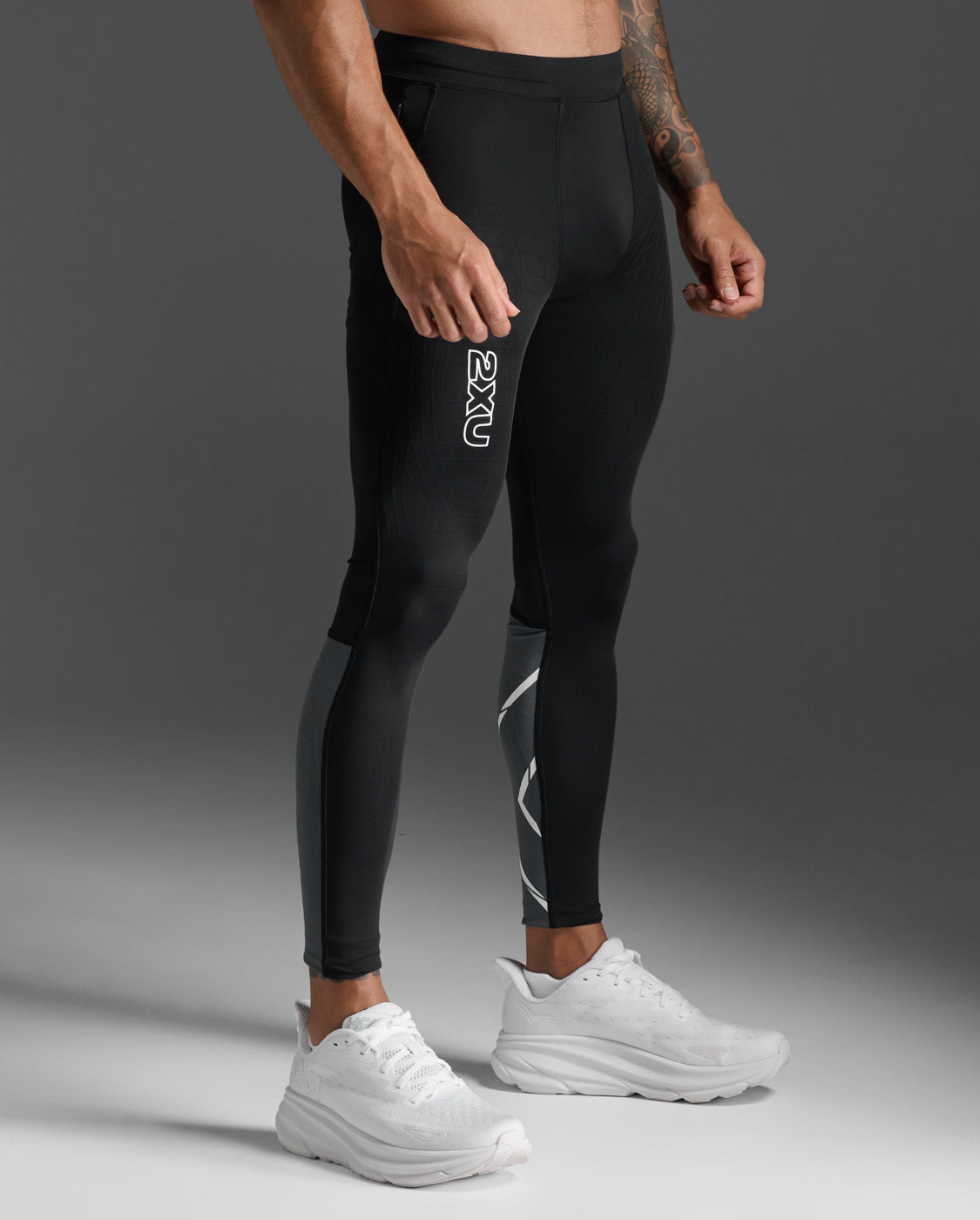 M Light Speed React Compression Tights 男士_全長手機口袋輕盈奔馳MCS進階壓縮褲|黑