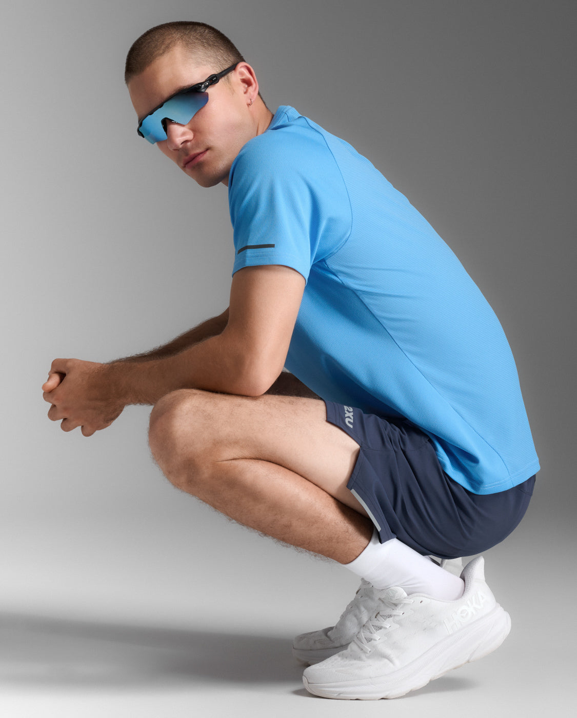 M Aero Tee 男士 暢跑輕盈吸濕排汗短袖運動T恤|藍