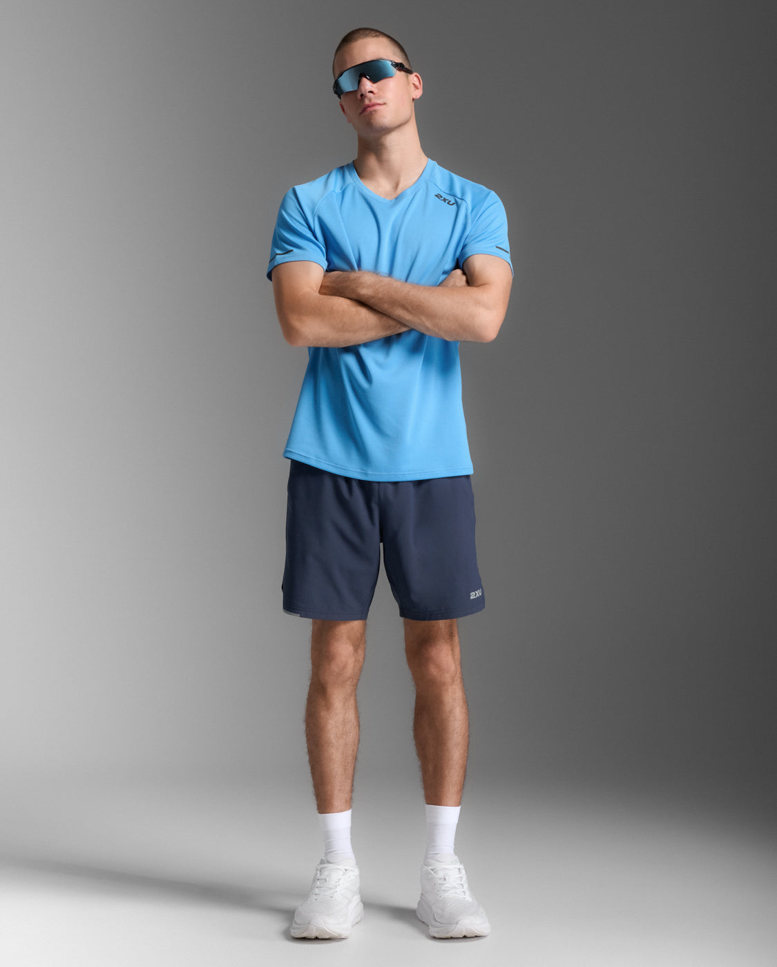 M Aero Tee 男士 暢跑輕盈吸濕排汗短袖運動T恤|藍