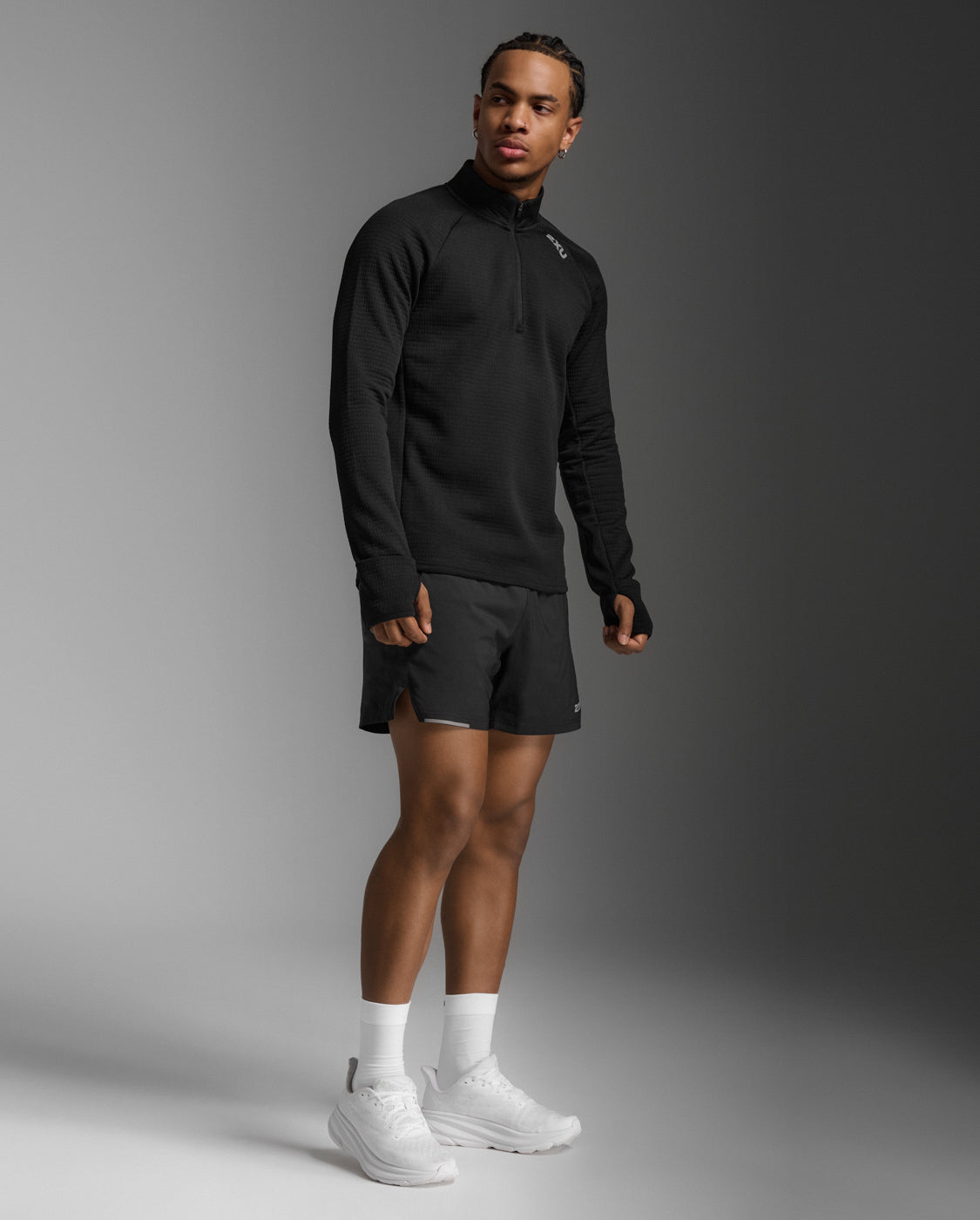 M Ignition Hyper-Haptic 1/4 Zip 男士 保暖防護1/4拉鍊長袖機能上衣 | 黑