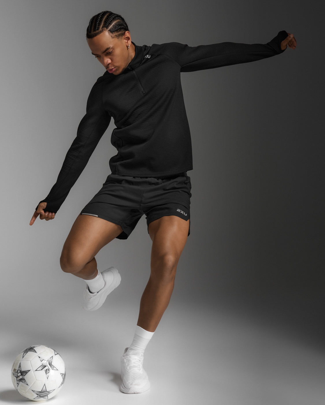 M Ignition Hyper-Haptic 1/4 Zip 男士 保暖防護1/4拉鍊長袖機能上衣 | 黑