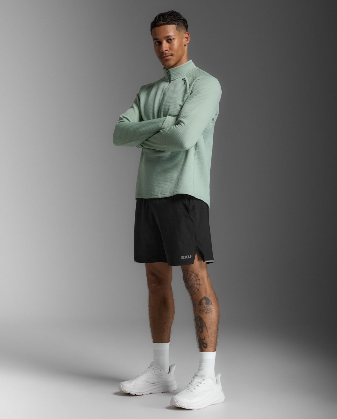 M Ignition Hyper-Haptic 1/4 Zip 男士 保暖防護1/4拉鍊長袖機能上衣 | 淺綠