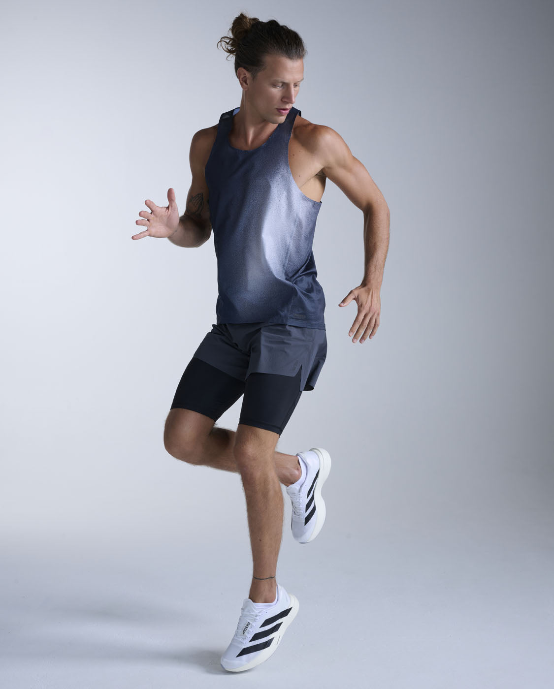Light Speed React Singlet Men's Lightweight, Advanced Dry Technology Sports Vest | Gradient Purple