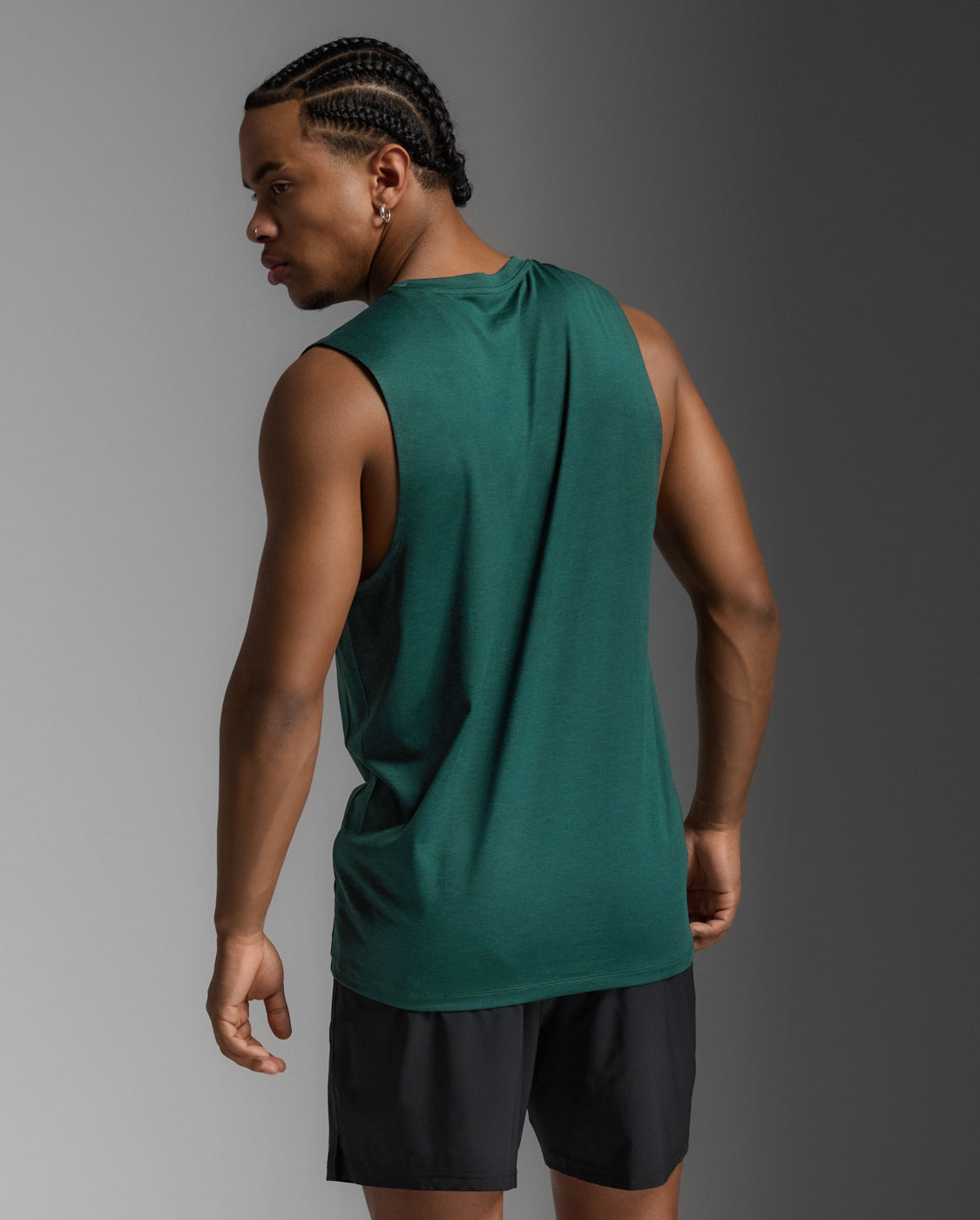 M Motion Soft Jersey Tank 男士 挑戰者輕盈乾爽機能訓練背心 | 森林綠