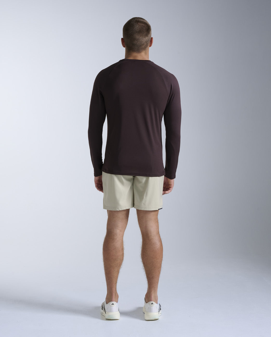 Aero Mesh Long Sleeve 男士 運動長袖上衣|樹皮棕