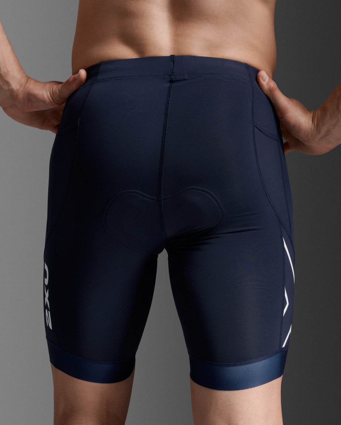 Core Tri 8 Inch Shorts Men's Triathlon Compression Shorts | Midnight Blue