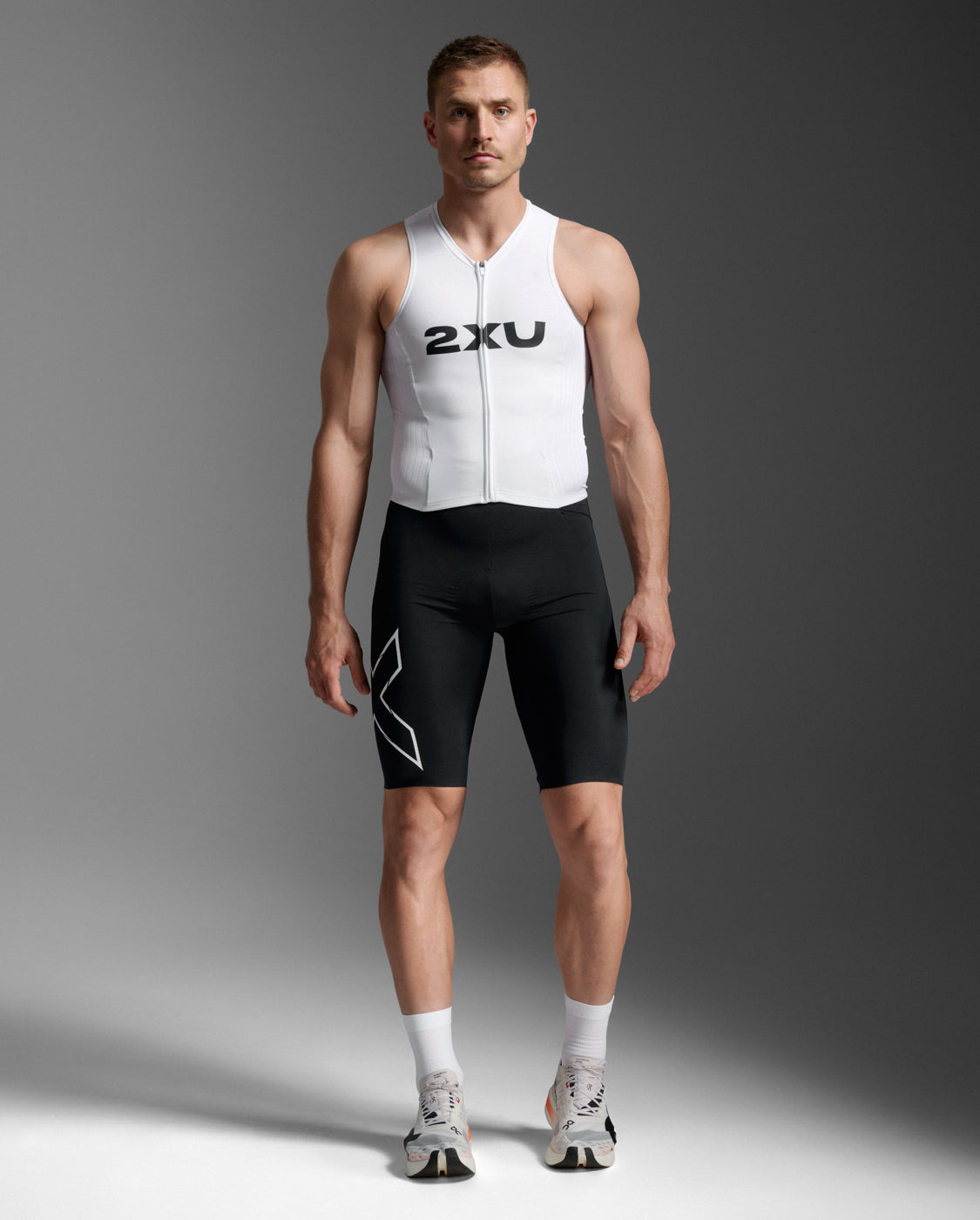 Light Speed React Trisuit 男士 極速空力三鐵衣連身衣|白