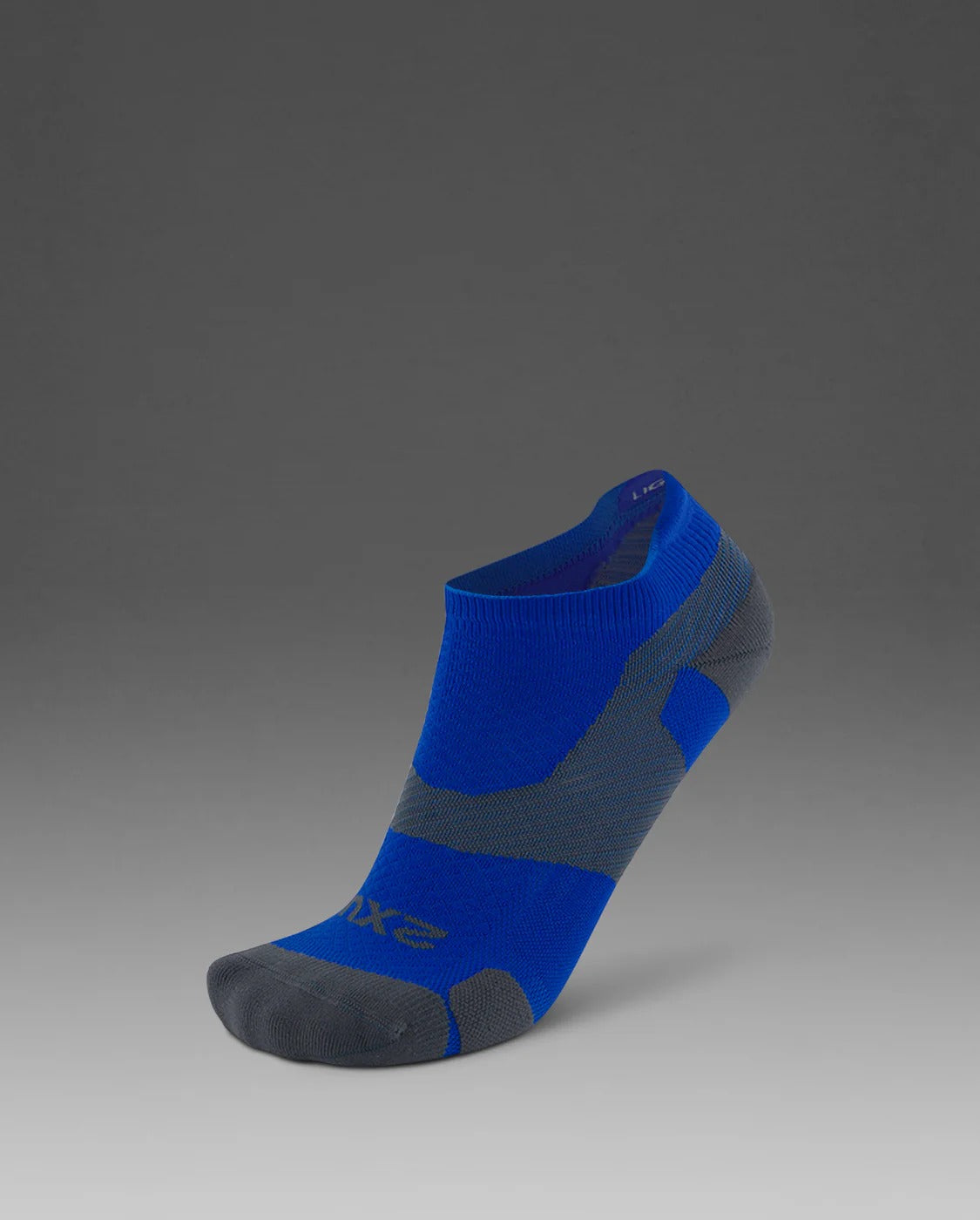 U Vectr Light Cushion No Show Compression Socks 中性 輕量足弓支撐緩震隱形運動壓縮襪|藍/灰