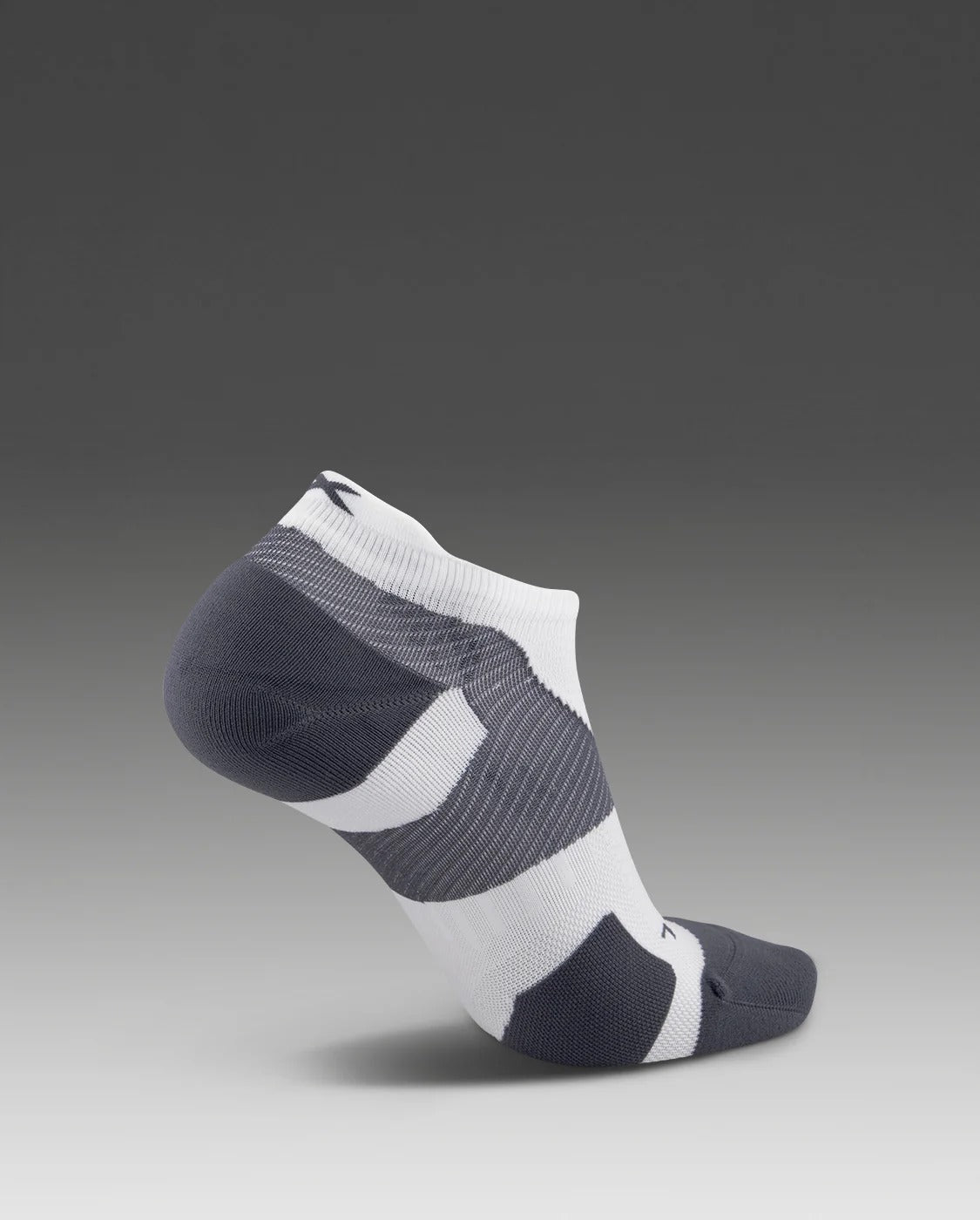 U Vectr Light Cushion No Show Compression Socks 中性 輕量足弓支撐緩震隱形運動壓縮襪|白