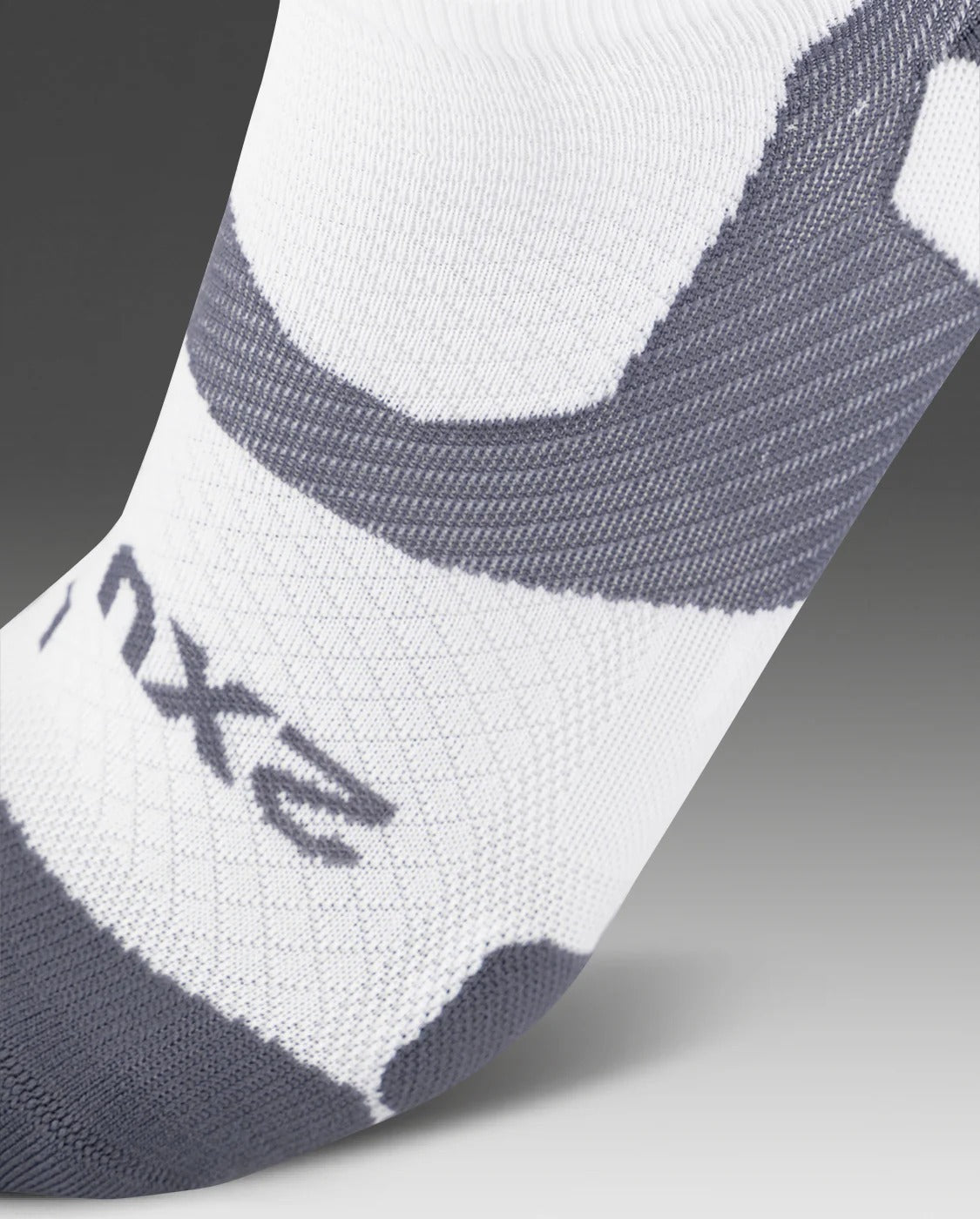 U Vectr Light Cushion No Show Compression Socks 中性 輕量足弓支撐緩震隱形運動壓縮襪|白