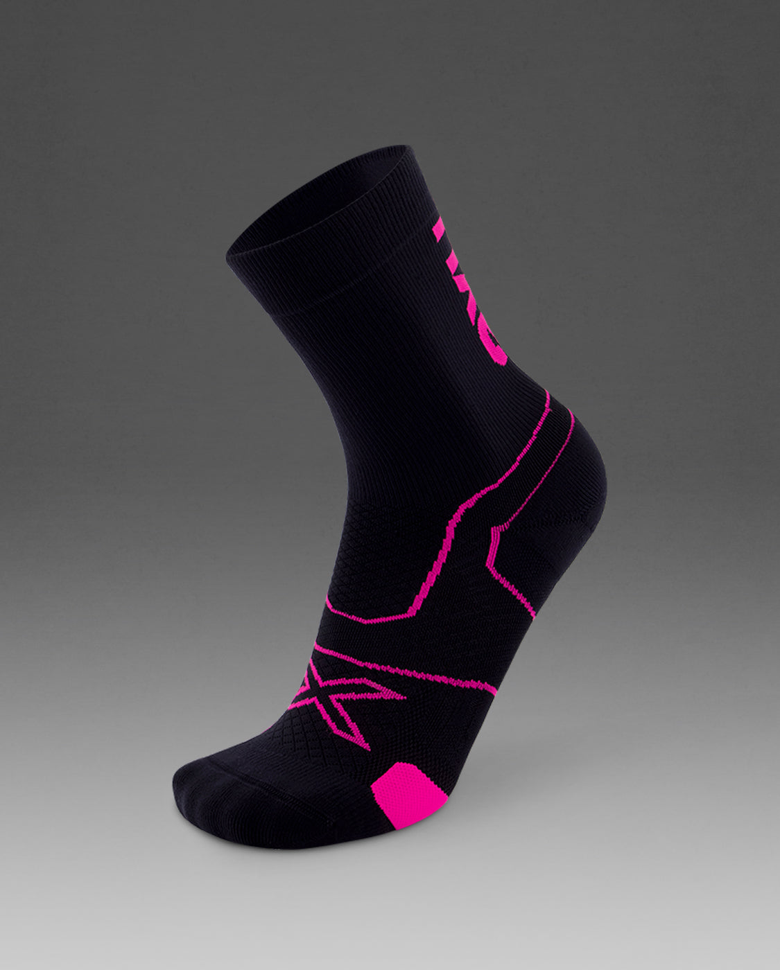 Vectr Cushion Crew Socks 中性 中筒襪|桃紅/黑
