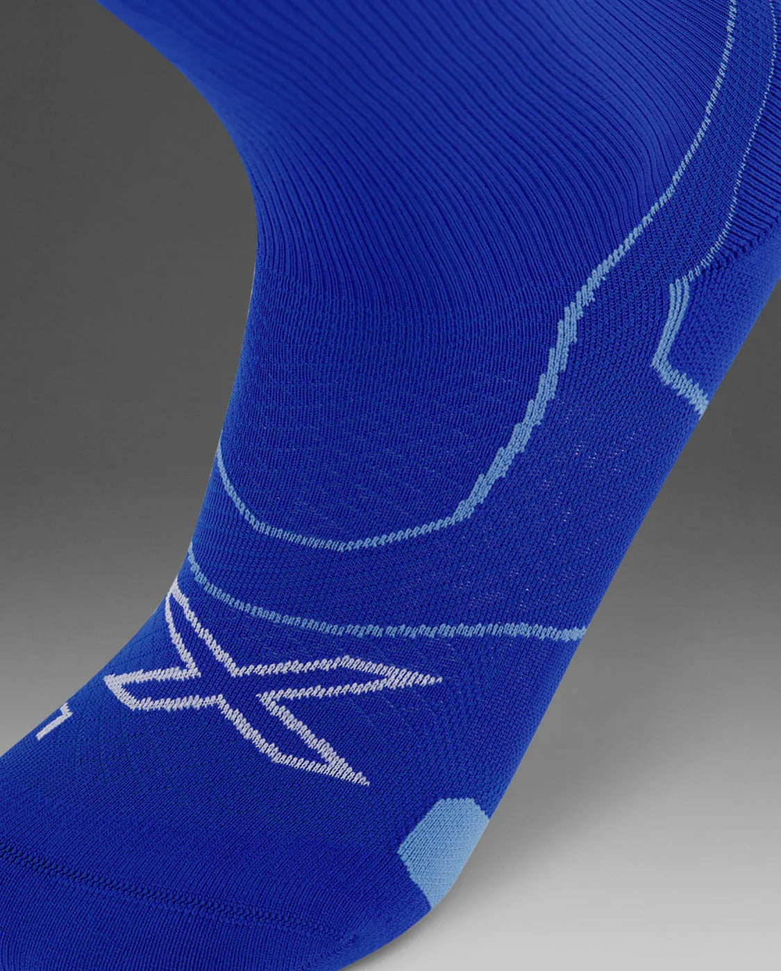 U Vectr Cushion Crew Socks 中性 速乾緩震足弓機能運動中筒跑襪|寶藍