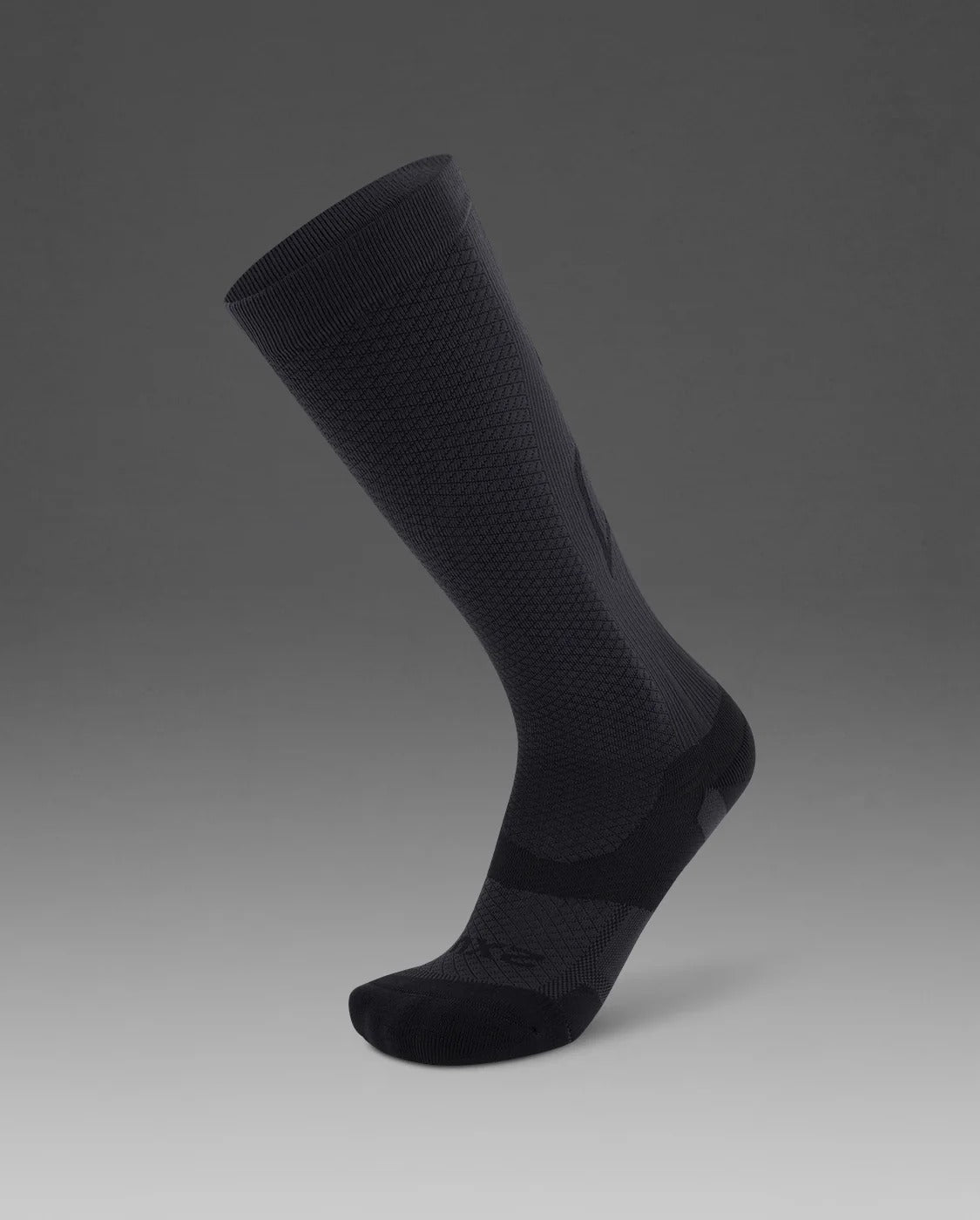 U Vectr Light Cushion Full Length Compression Socks 中性 輕量緩震足弓機能全長壓縮襪|灰/黑
