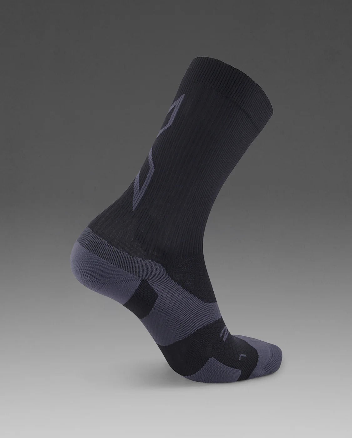 【限時優惠】U Vectr Light Cushion Crew Socks 中性 輕量穩定緩震足弓機能中筒襪|黑