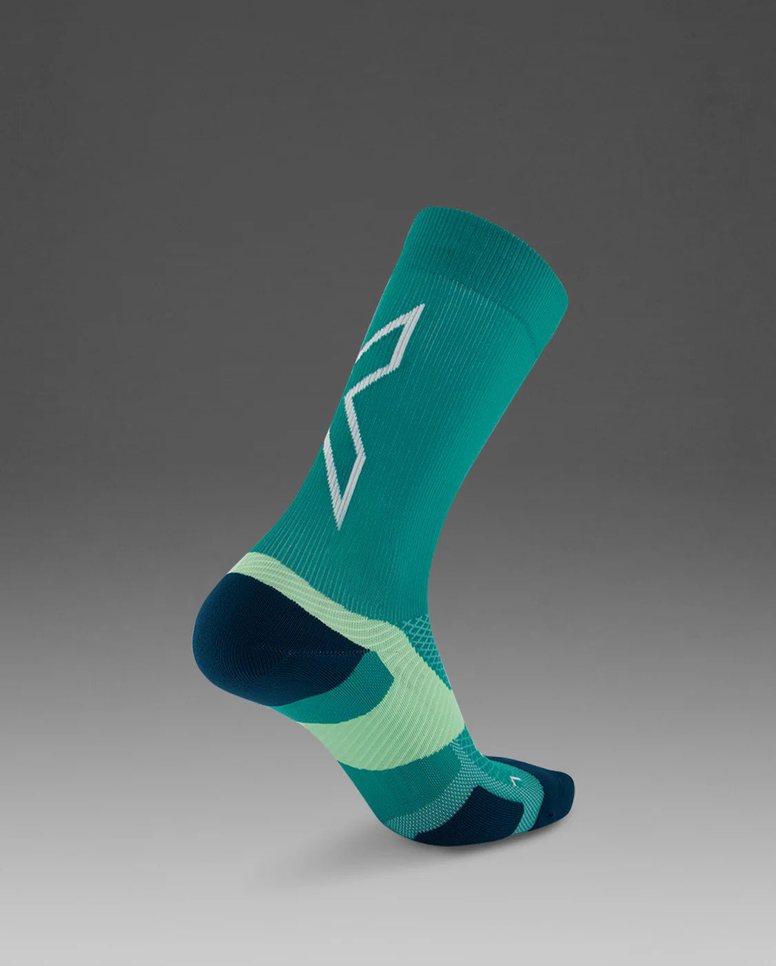 U Vectr Light Cushion Crew Socks 中性 輕量穩定緩震足弓機能中筒襪|森林綠