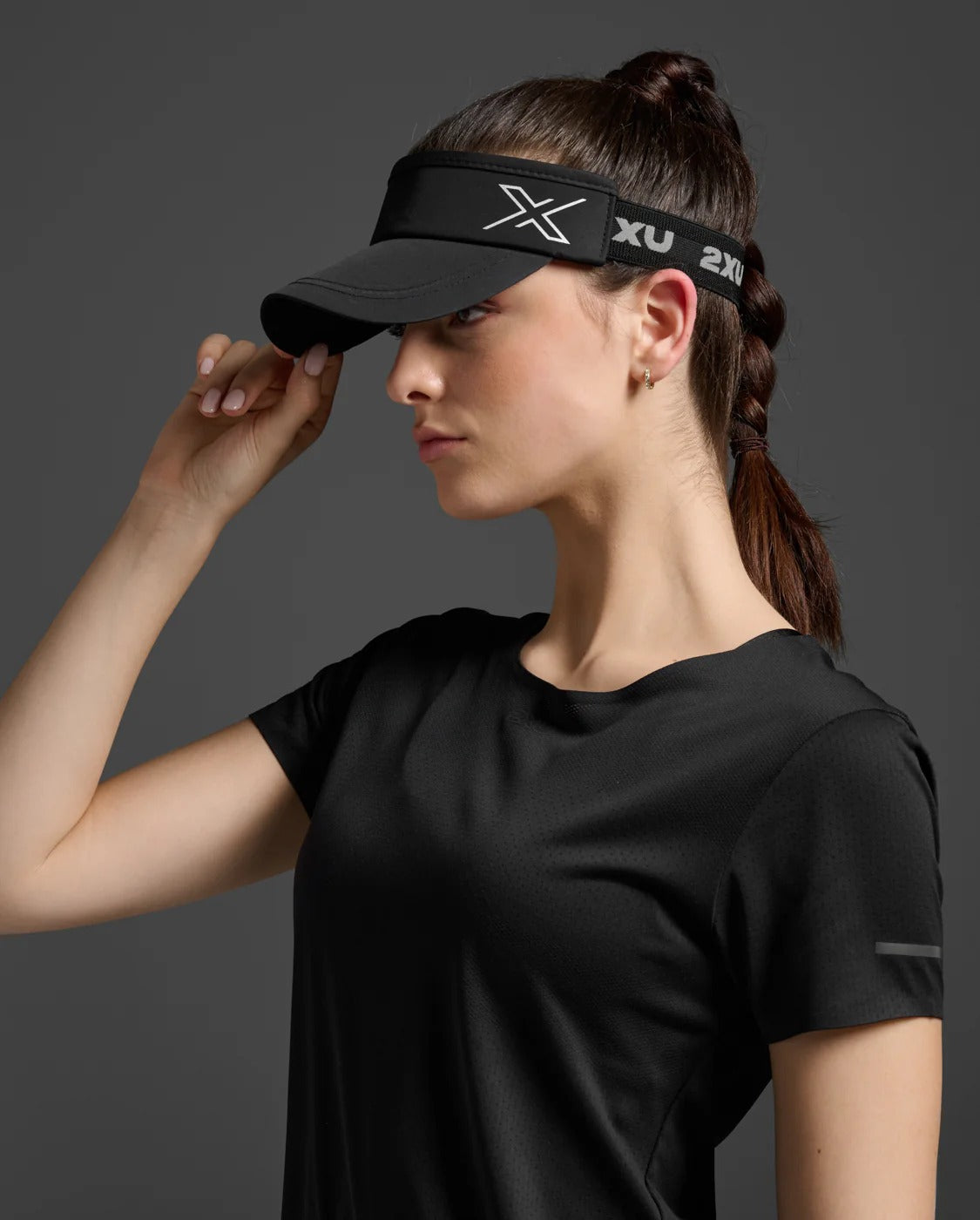 【限時優惠】U PERFORMANCE VISOR 中性 輕量速乾機能運動遮陽帽|黑