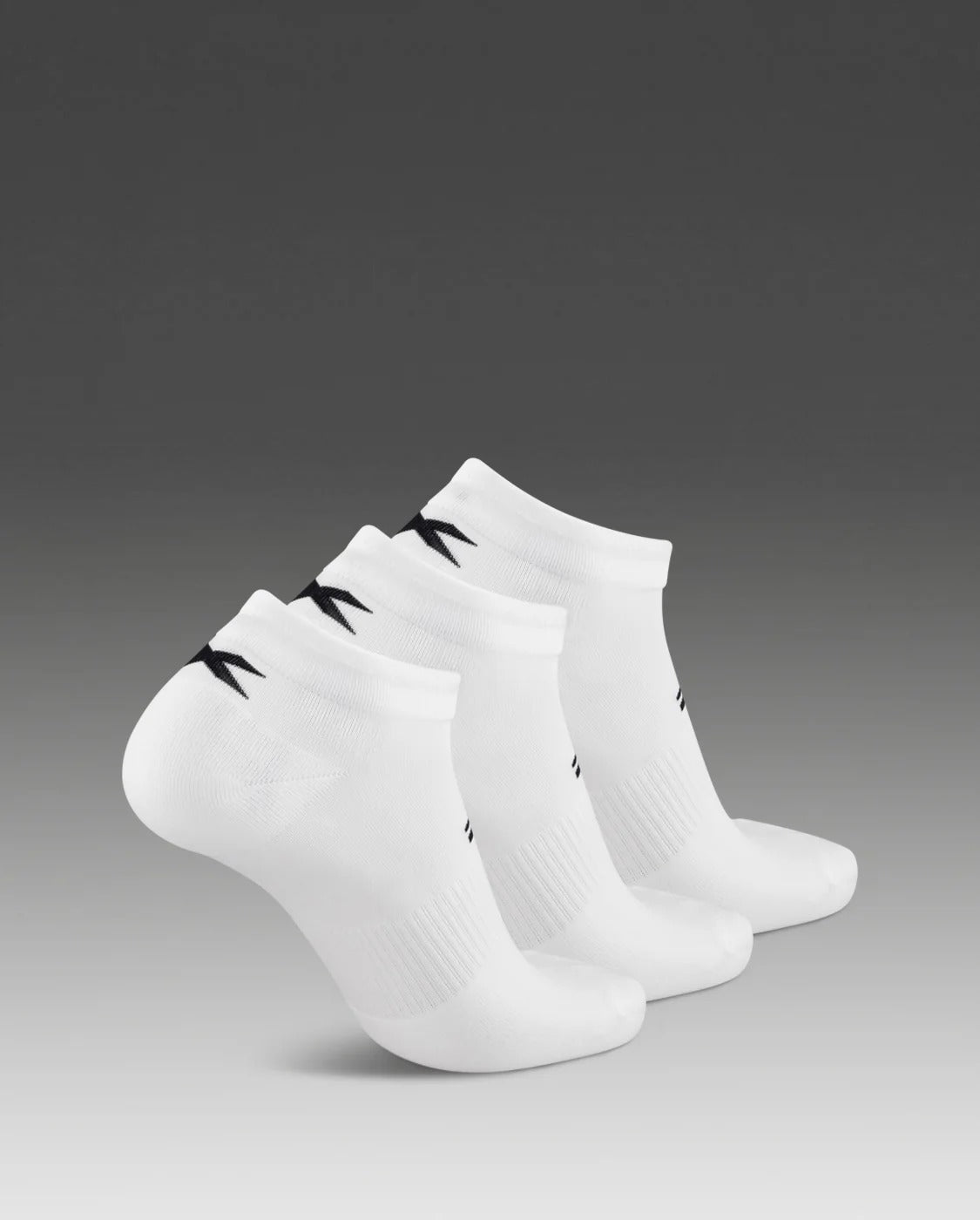 【限時優惠】U Ankle Sock 3 Pack 中性 緩衝防護吸濕快乾短襪3入組|白