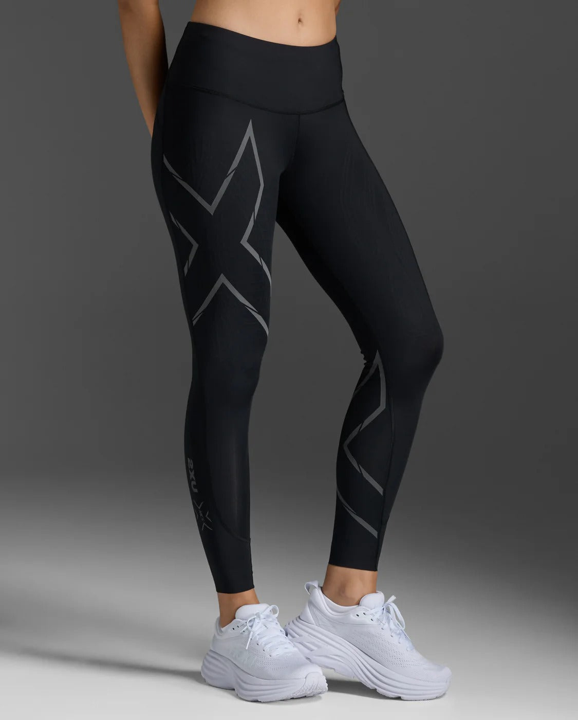 W Light Speed Mid-Rise Compression Tights 女士 全長中腰機能口袋輕盈奔馳壓MCS壓縮褲|黑