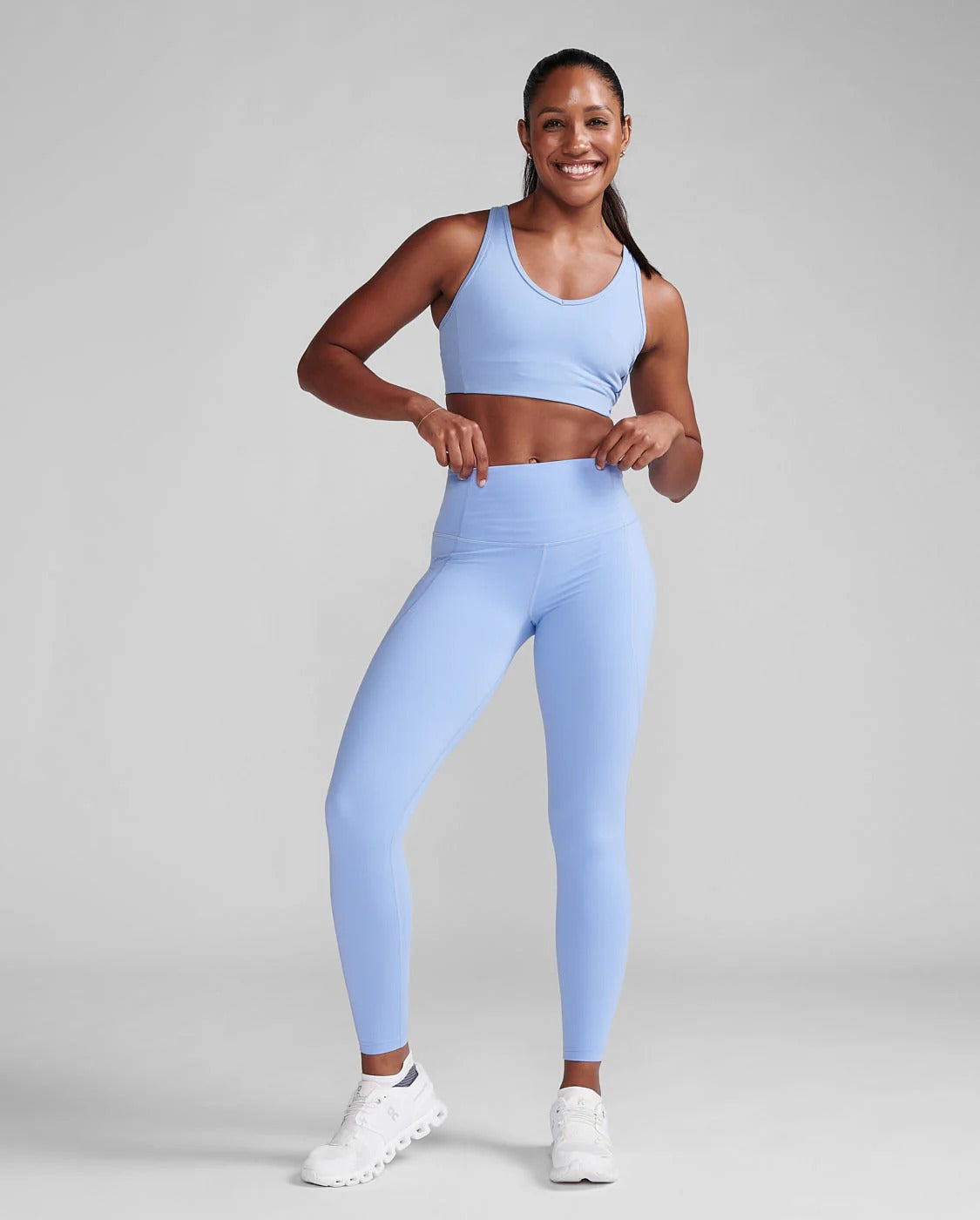 W Form Soft Touch Hi-Rise Compression Tights 女士 全長柔滑高腰手機口袋壓縮褲|丁香紫