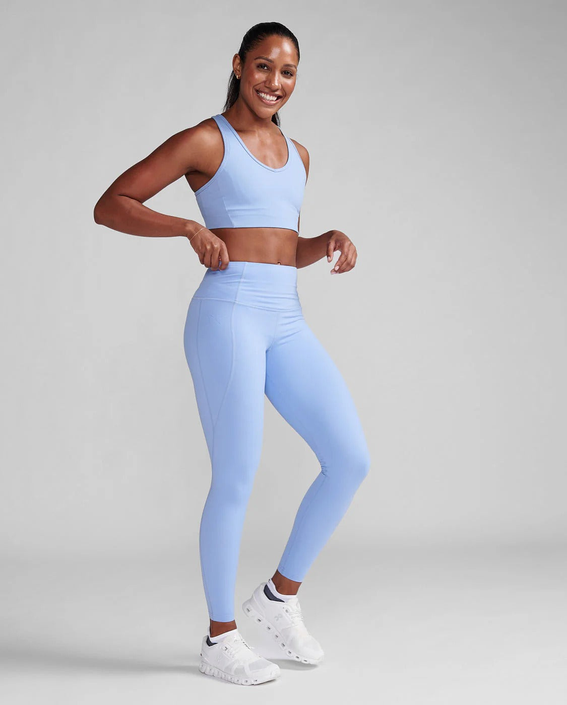 W Form Soft Touch Hi-Rise Compression Tights 女士 全長柔滑高腰手機口袋壓縮褲|丁香紫