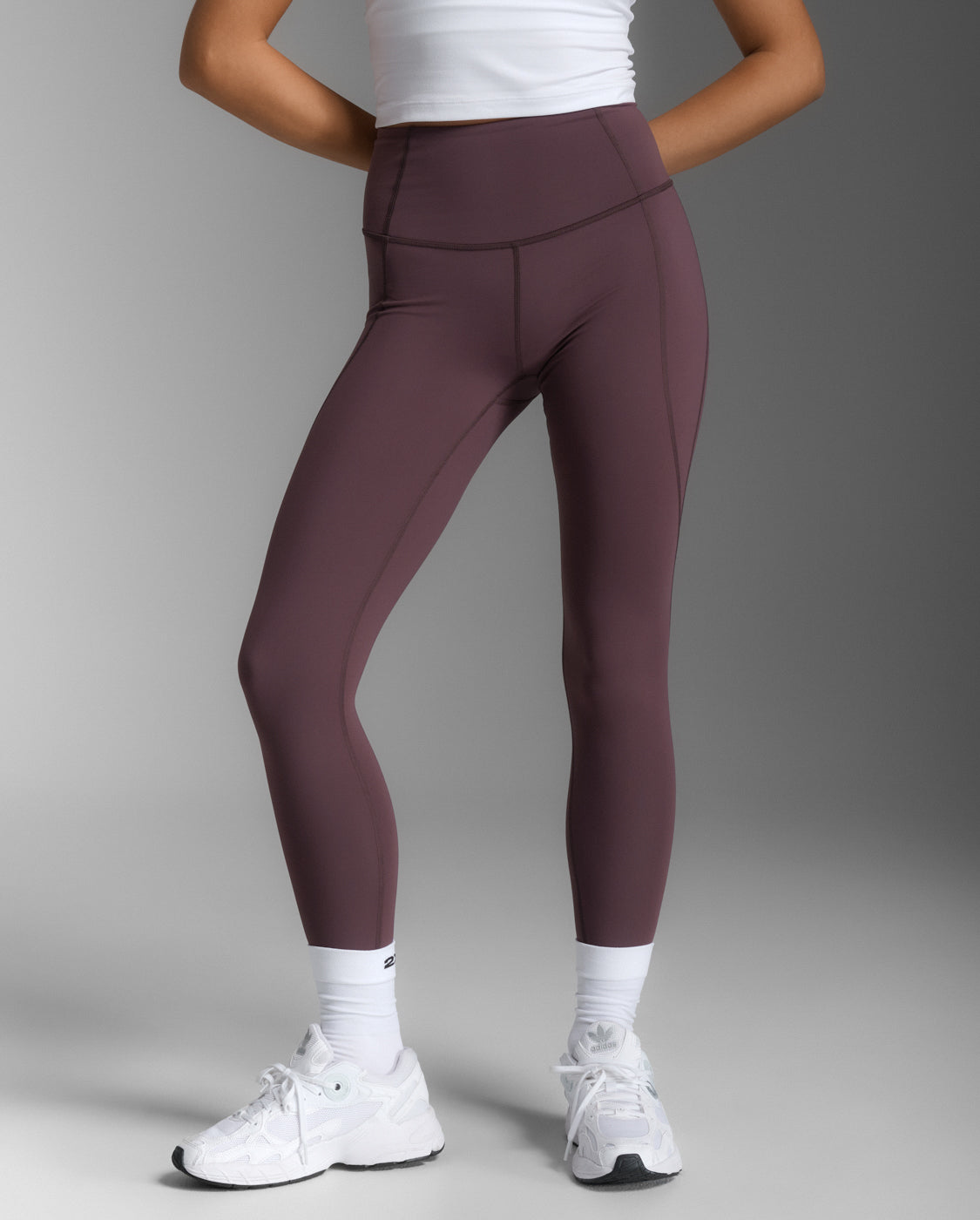 W Form Soft Touch Hi-Rise Compression Tights 女士 全長柔滑高腰手機口袋壓縮褲|紫