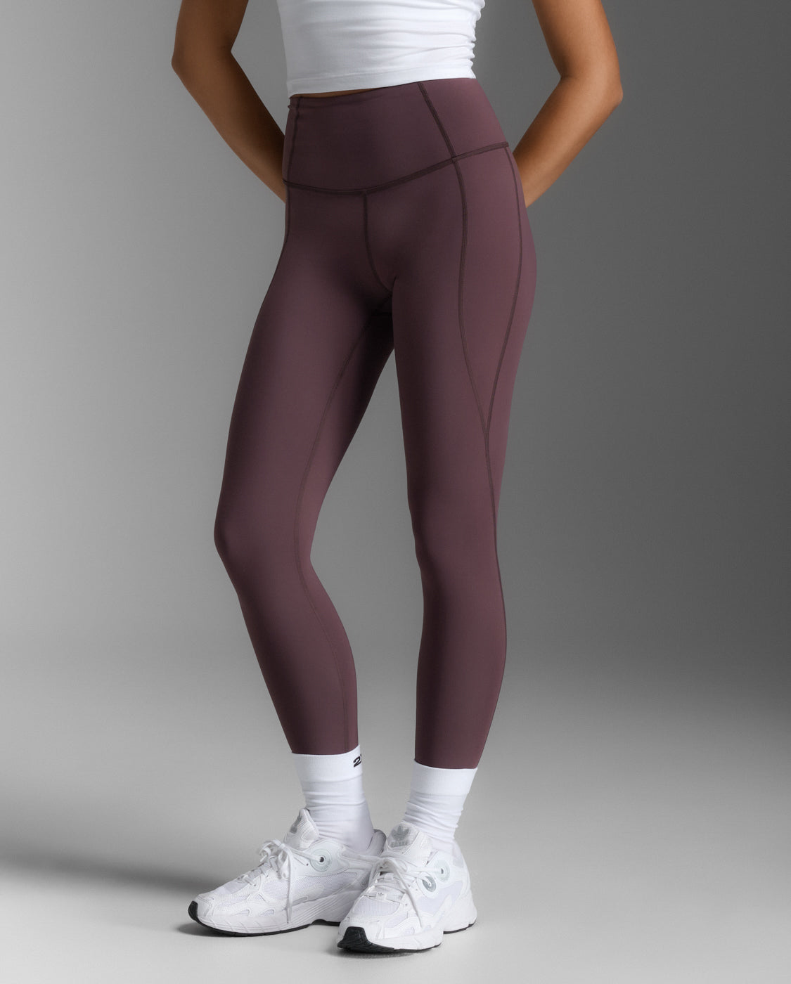 W Form Soft Touch Hi-Rise Compression Tights 女士 全長柔滑高腰手機口袋壓縮褲|紫