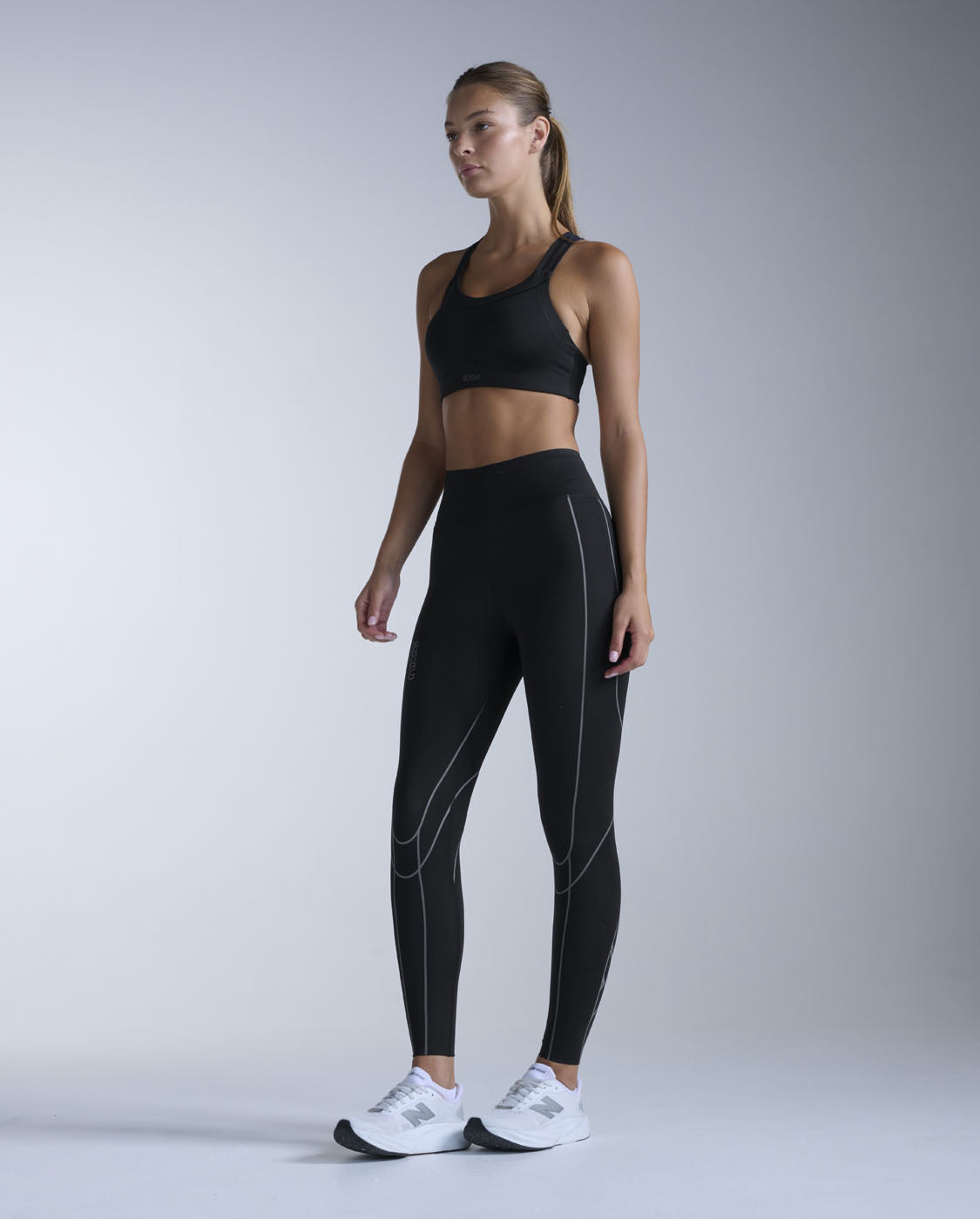 Light Speed Kinesis Hi-Rise Compression Tights 女士 高腰MCS壓縮長褲|黑