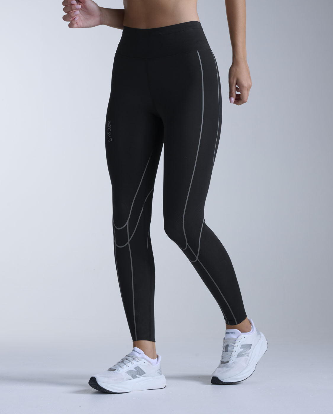 Light Speed Kinesis Hi-Rise Compression Tights 女士 高腰MCS壓縮長褲|黑