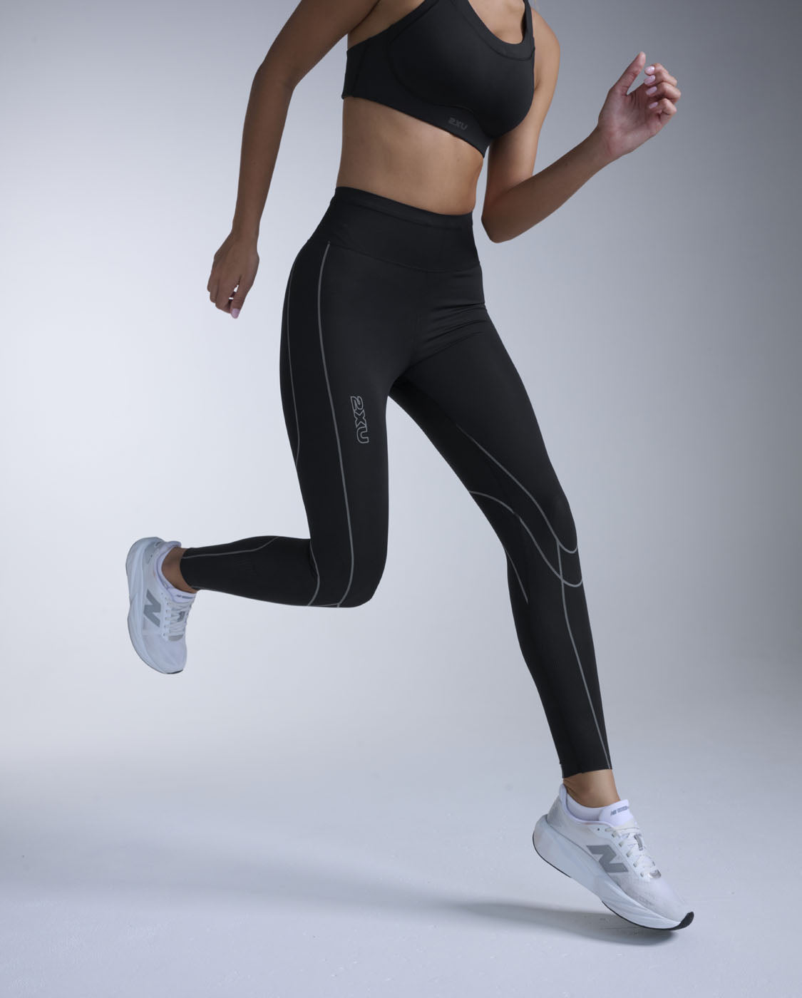 Light Speed Kinesis Hi-Rise Compression Tights 女士 高腰MCS壓縮長褲|黑
