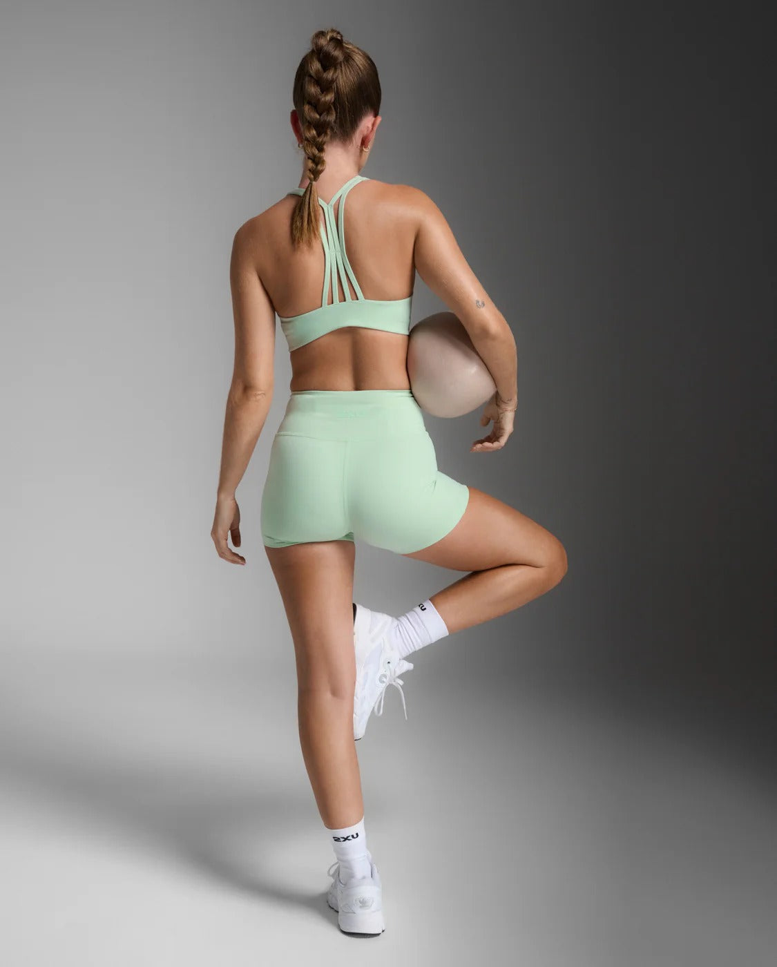 【限時優惠】W Form Strappy Low Impact Bra 女士 吸濕排汗細肩帶低度支撐U型運動內衣|淺綠